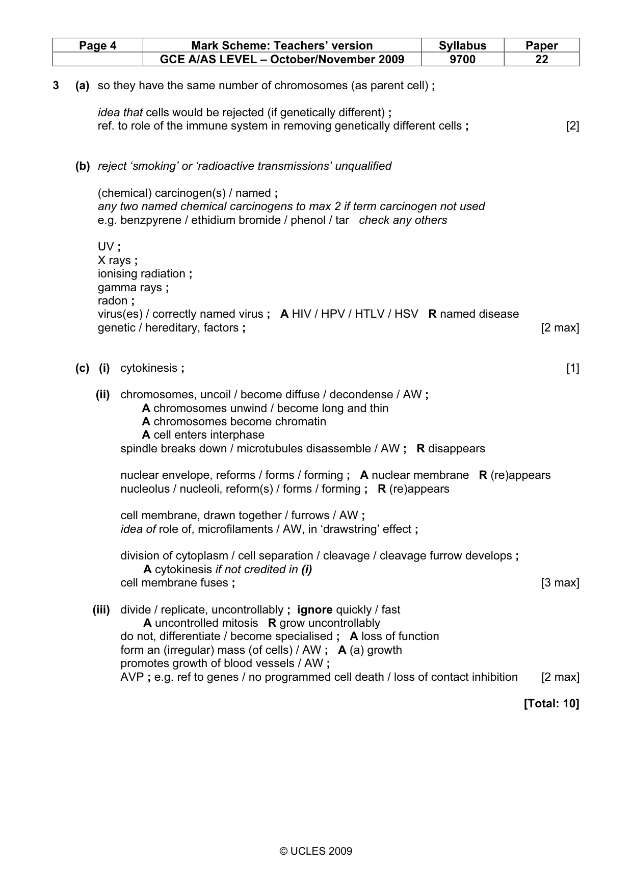 Mark scheme, page 4 of 7