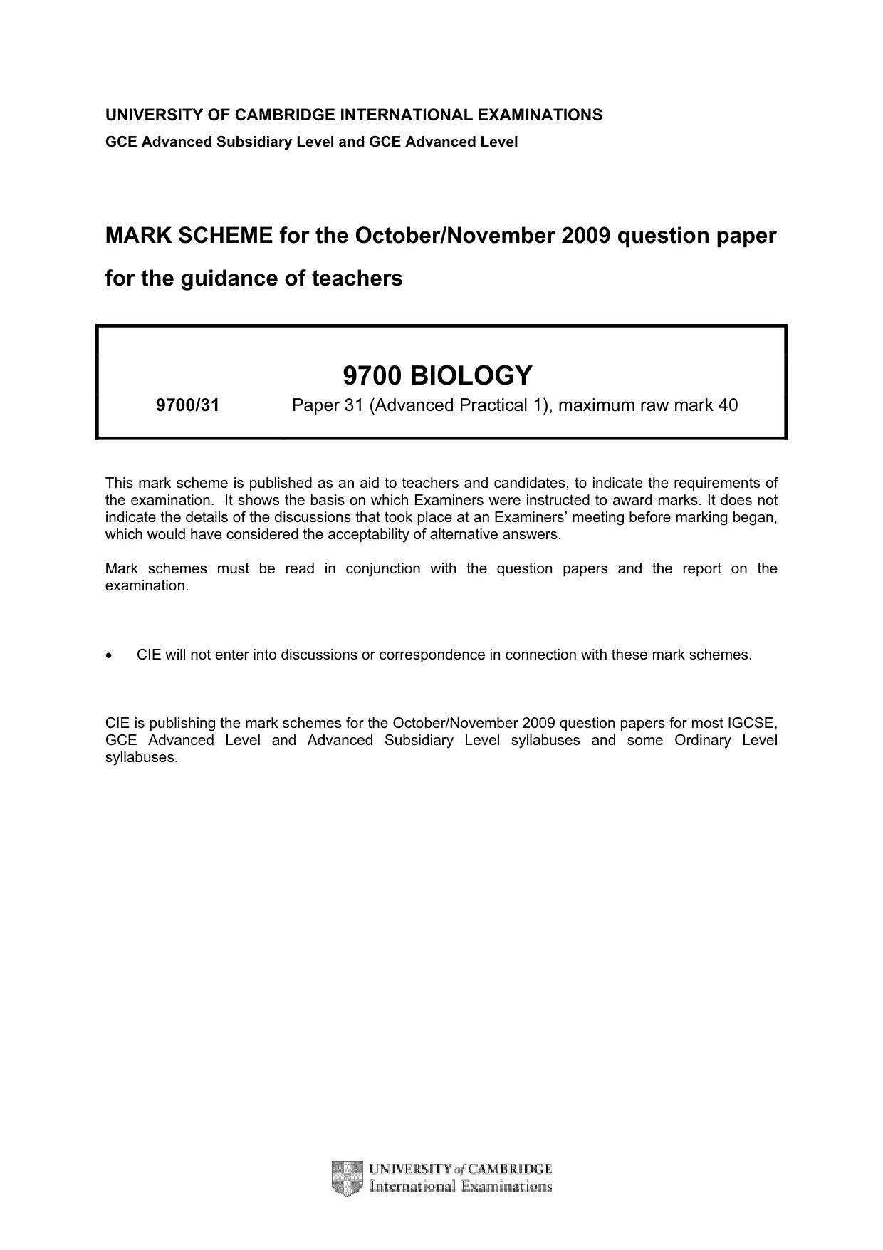 Mark scheme, page 1 of 10