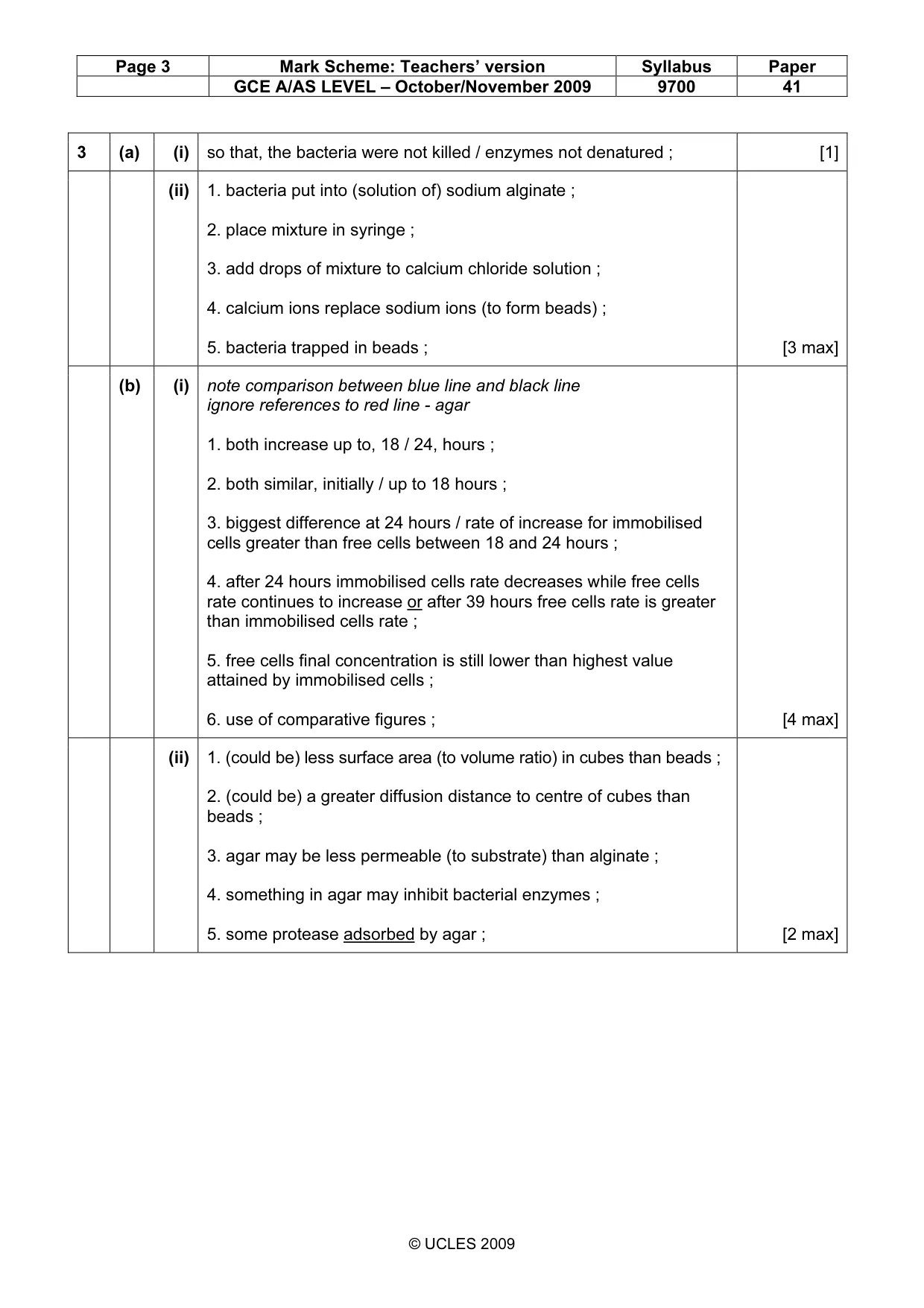 Mark scheme, page 3 of 10