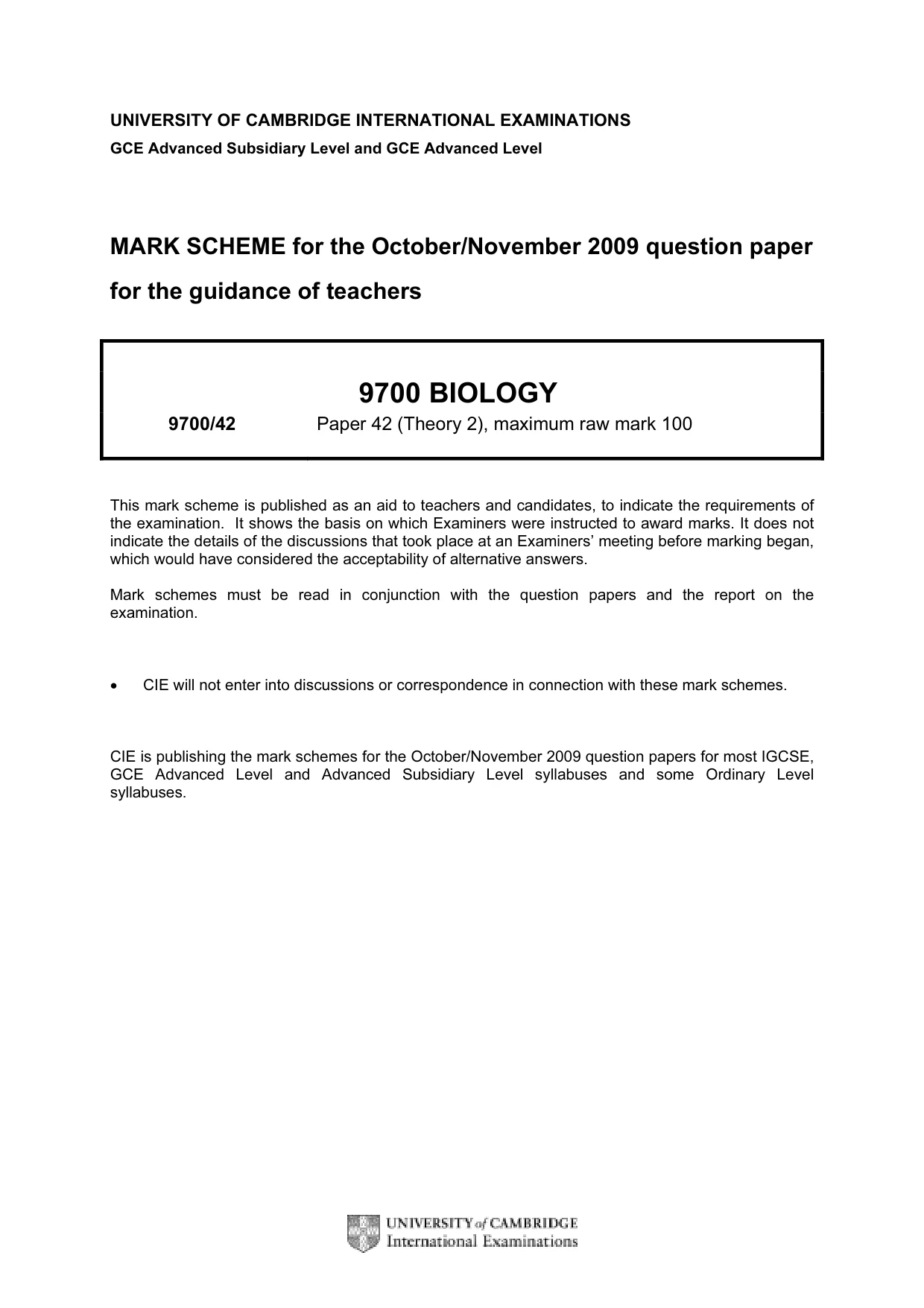 Mark scheme, page 1 of 10