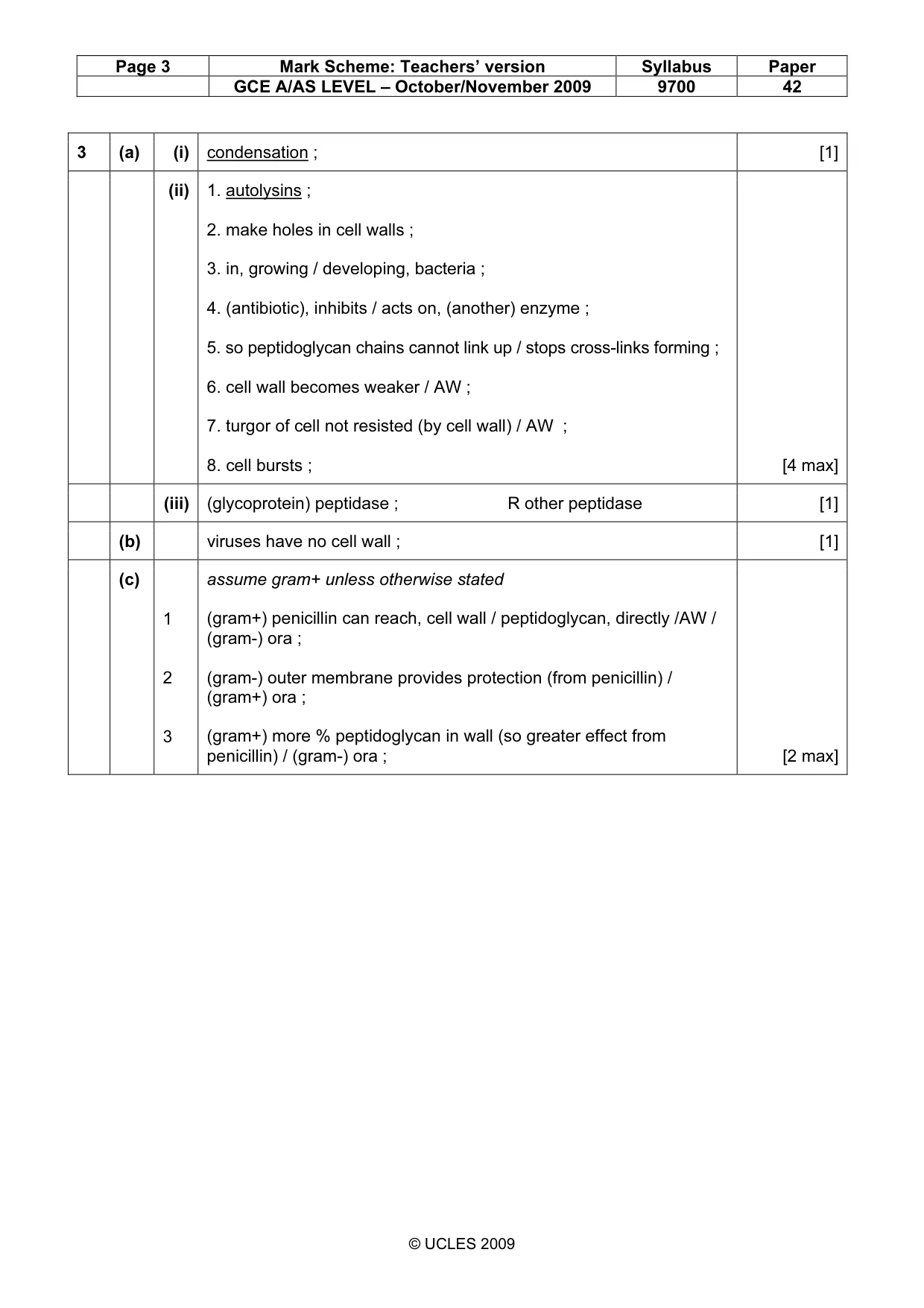 Mark scheme, page 3 of 10