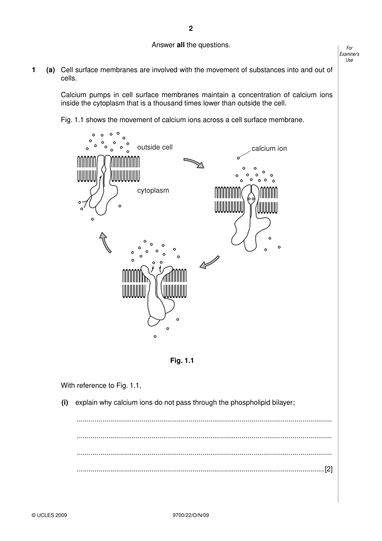 Cambridge A Level Biology 9700 2009 Oct/Nov Paper 2 · Variant 2 question paper, page 2 of 16