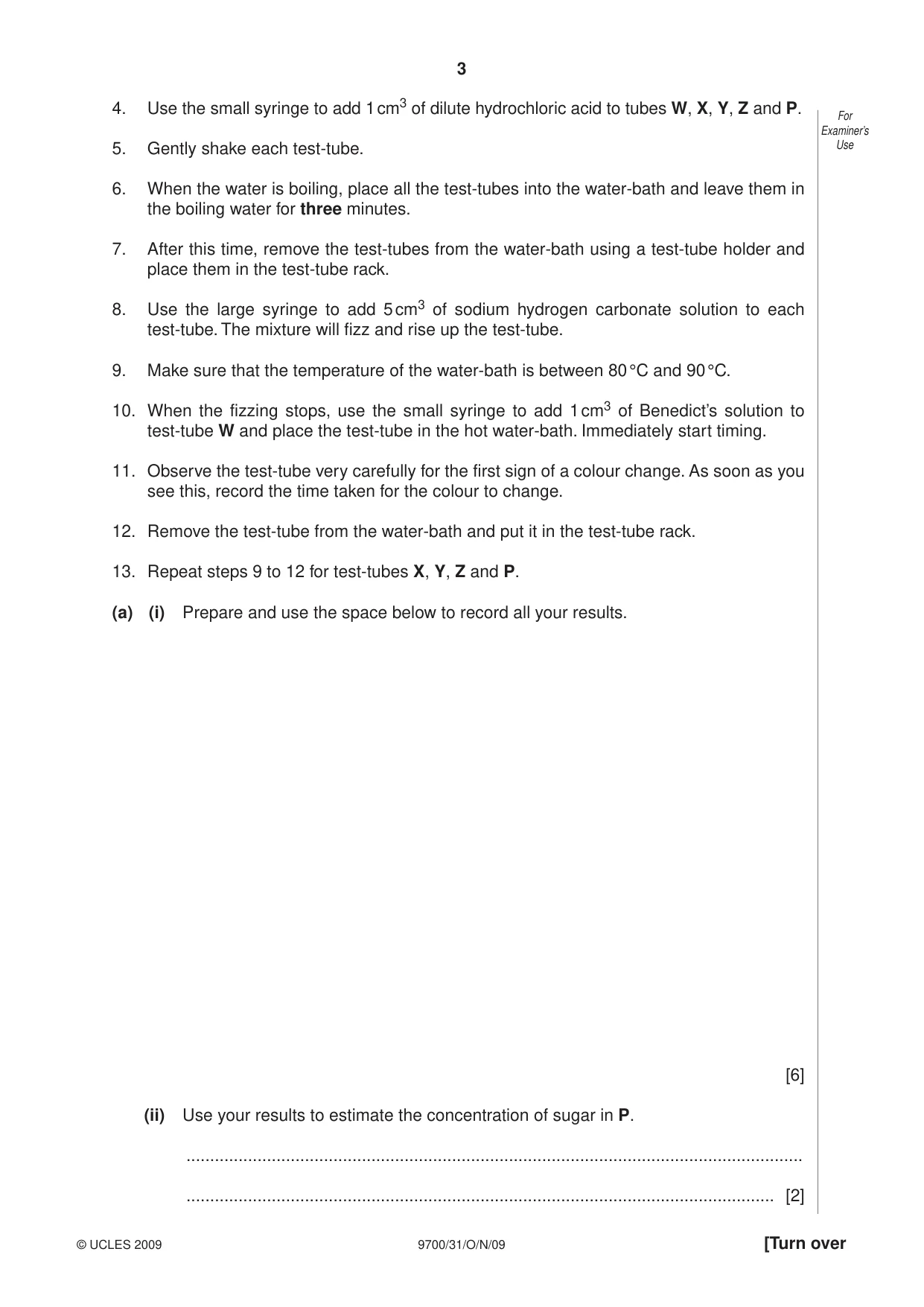 Cambridge A Level Biology 9700 2009 Oct/Nov Paper 3 · Variant 1 question paper, page 3 of 12