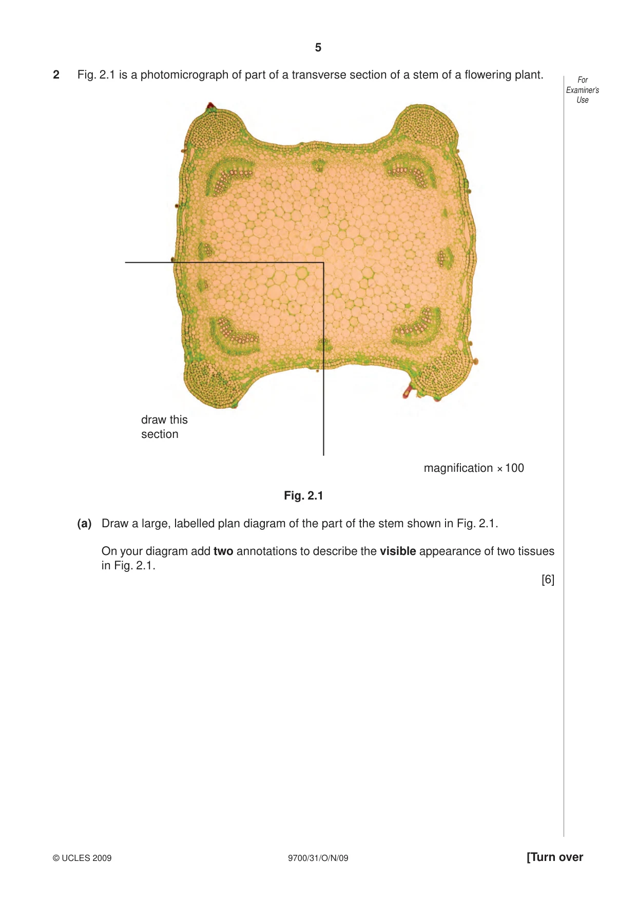 Cambridge A Level Biology 9700 2009 Oct/Nov Paper 3 · Variant 1 question paper, page 5 of 12