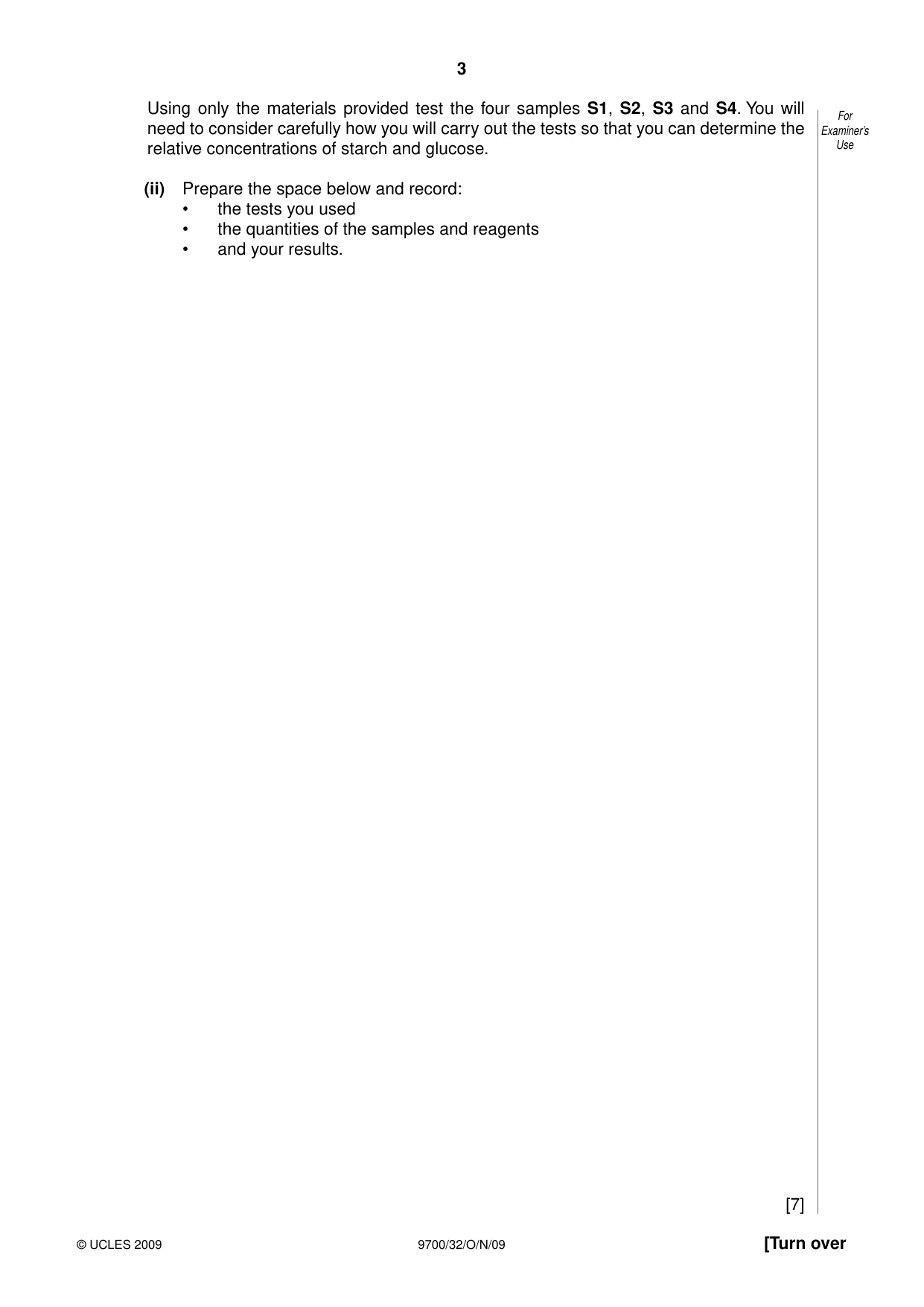 Cambridge A Level Biology 9700 2009 Oct/Nov Paper 3 · Variant 2 question paper, page 3 of 12