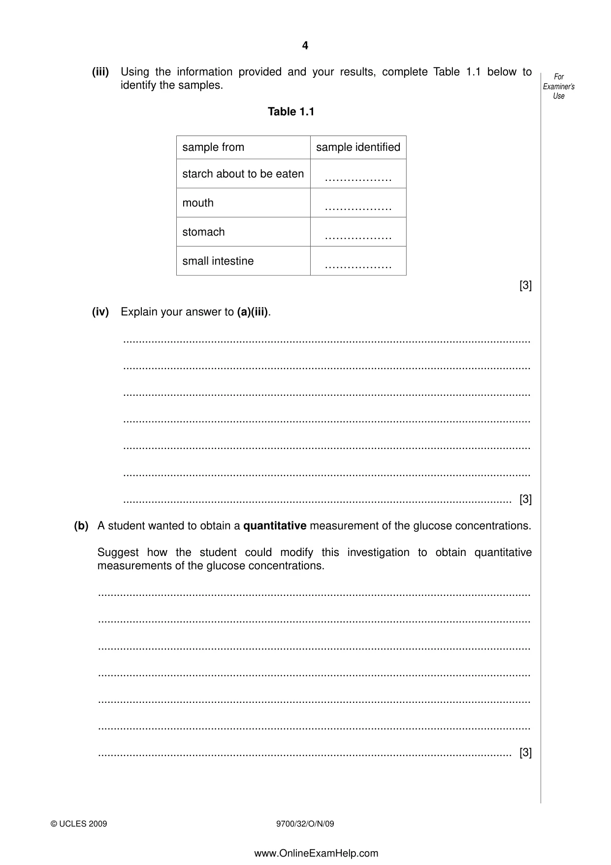 Cambridge A Level Biology 9700 2009 Oct/Nov Paper 3 · Variant 2 question paper, page 4 of 12