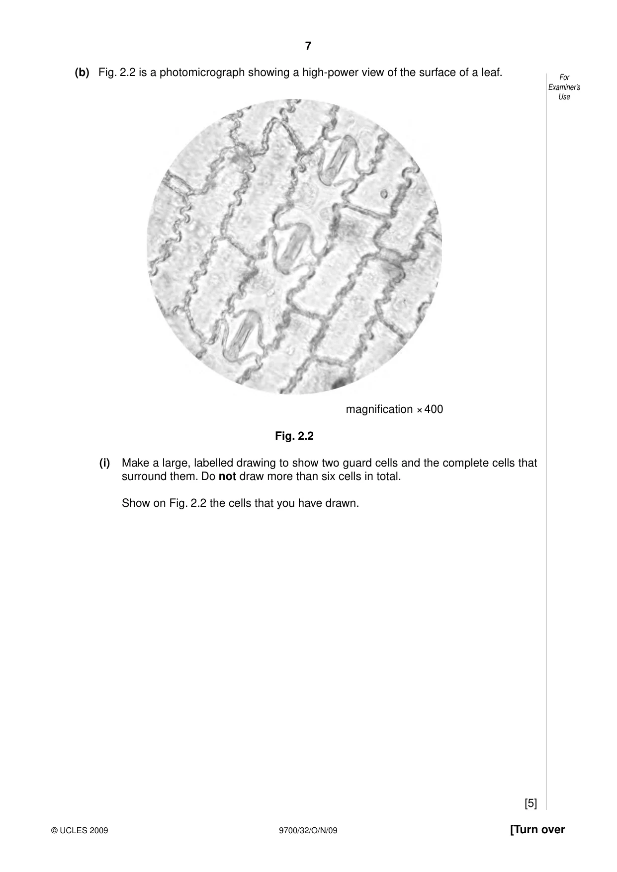 Cambridge A Level Biology 9700 2009 Oct/Nov Paper 3 · Variant 2 question paper, page 7 of 12