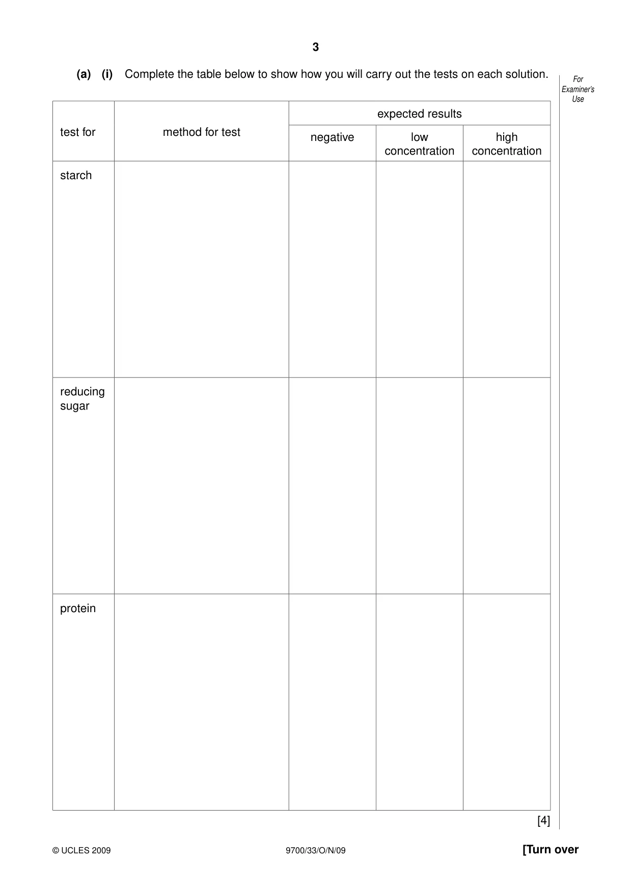 Cambridge A Level Biology 9700 2009 Oct/Nov Paper 3 · Variant 3 question paper, page 3 of 12