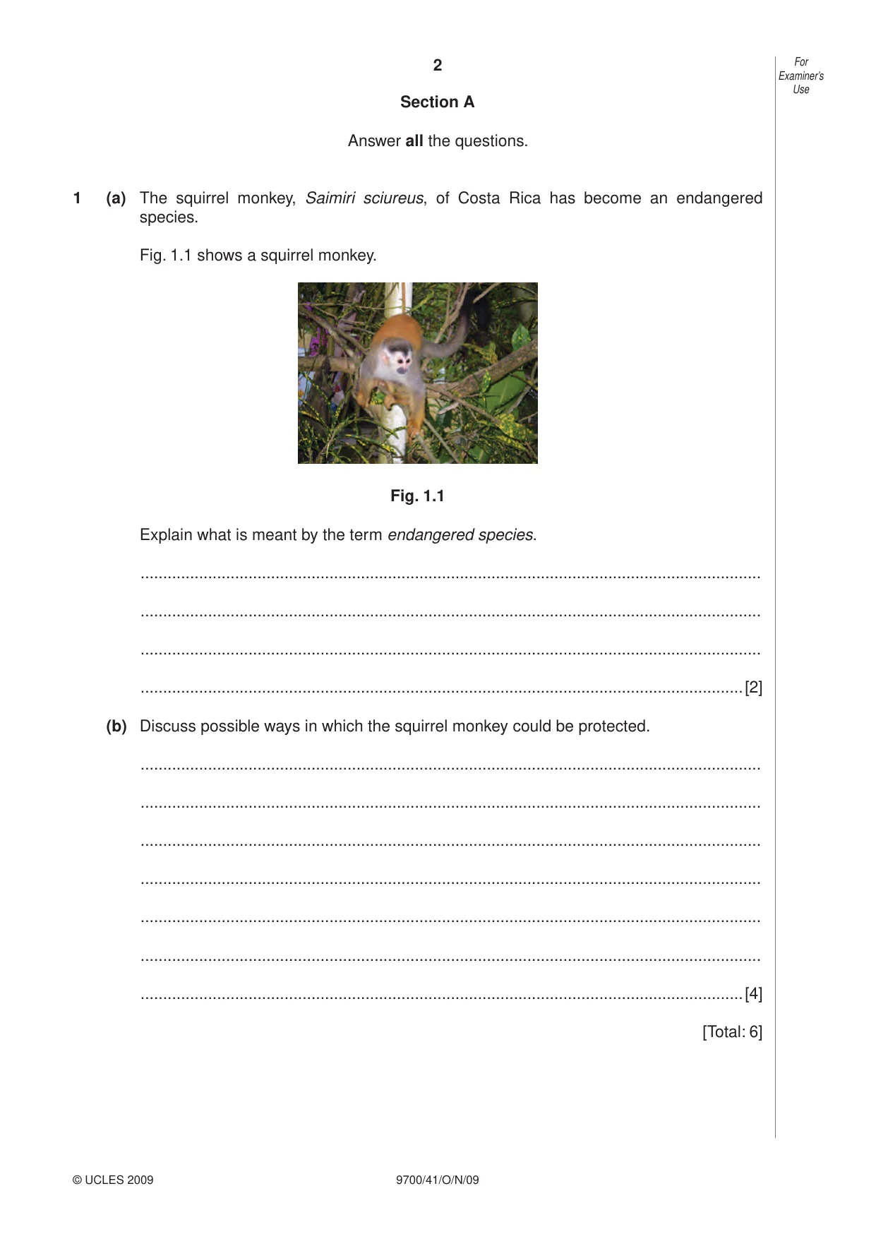 Cambridge A Level Biology 9700 2009 Oct/Nov Paper 4 · Variant 1 question paper, page 2 of 24