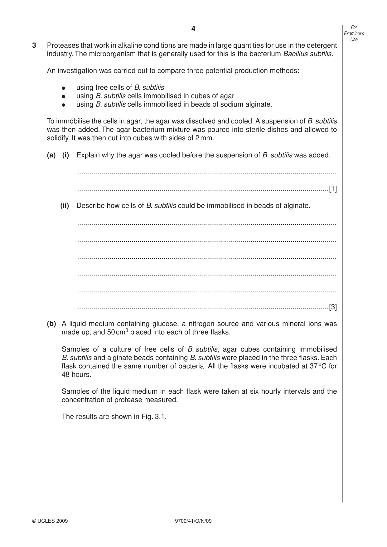 Cambridge A Level Biology 9700 2009 Oct/Nov Paper 4 · Variant 1 question paper, page 4 of 24