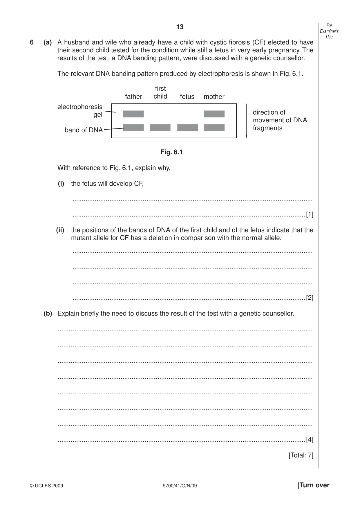 Cambridge A Level Biology 9700 2009 Oct/Nov Paper 4 · Variant 1 question paper, page 13 of 24