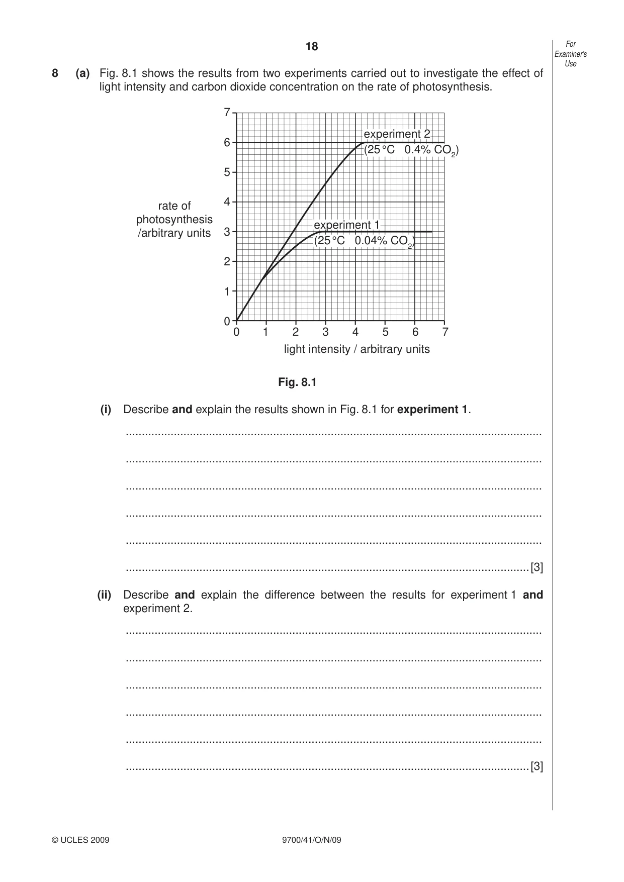 Cambridge A Level Biology 9700 2009 Oct/Nov Paper 4 · Variant 1 question paper, page 18 of 24