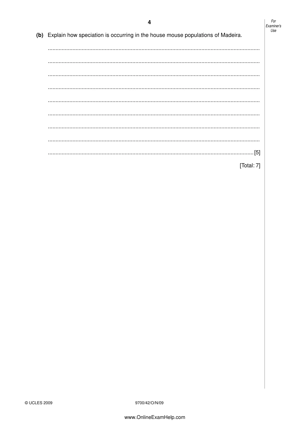Cambridge A Level Biology 9700 2009 Oct/Nov Paper 4 · Variant 2 question paper, page 4 of 24