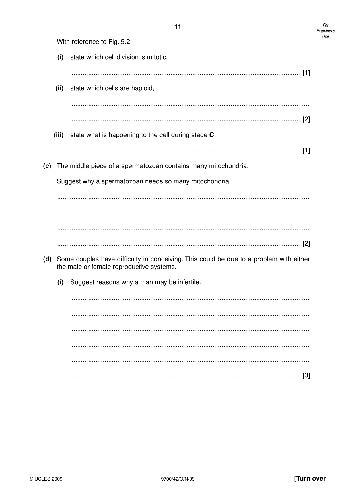 Cambridge A Level Biology 9700 2009 Oct/Nov Paper 4 · Variant 2 question paper, page 11 of 24
