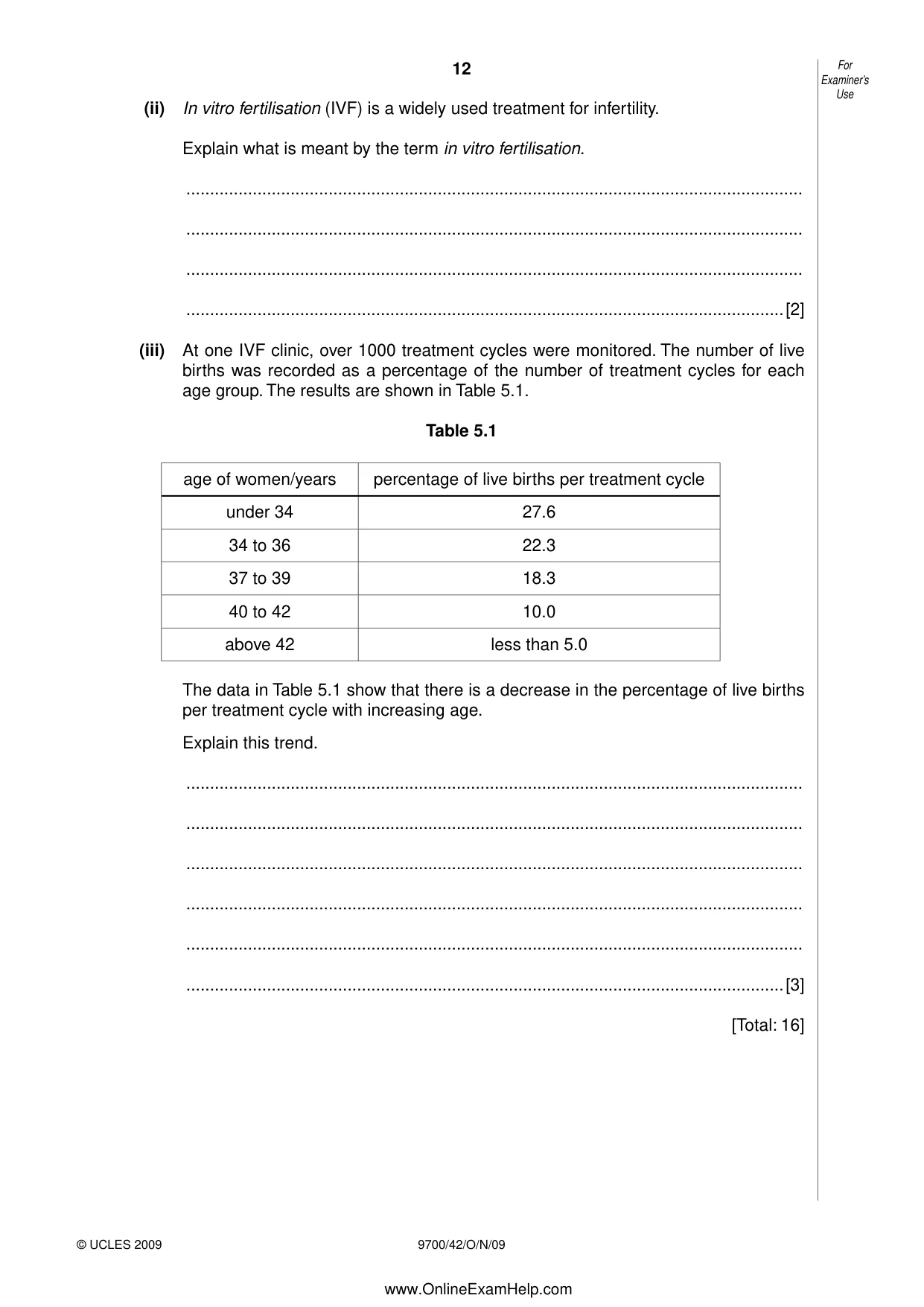 Cambridge A Level Biology 9700 2009 Oct/Nov Paper 4 · Variant 2 question paper, page 12 of 24