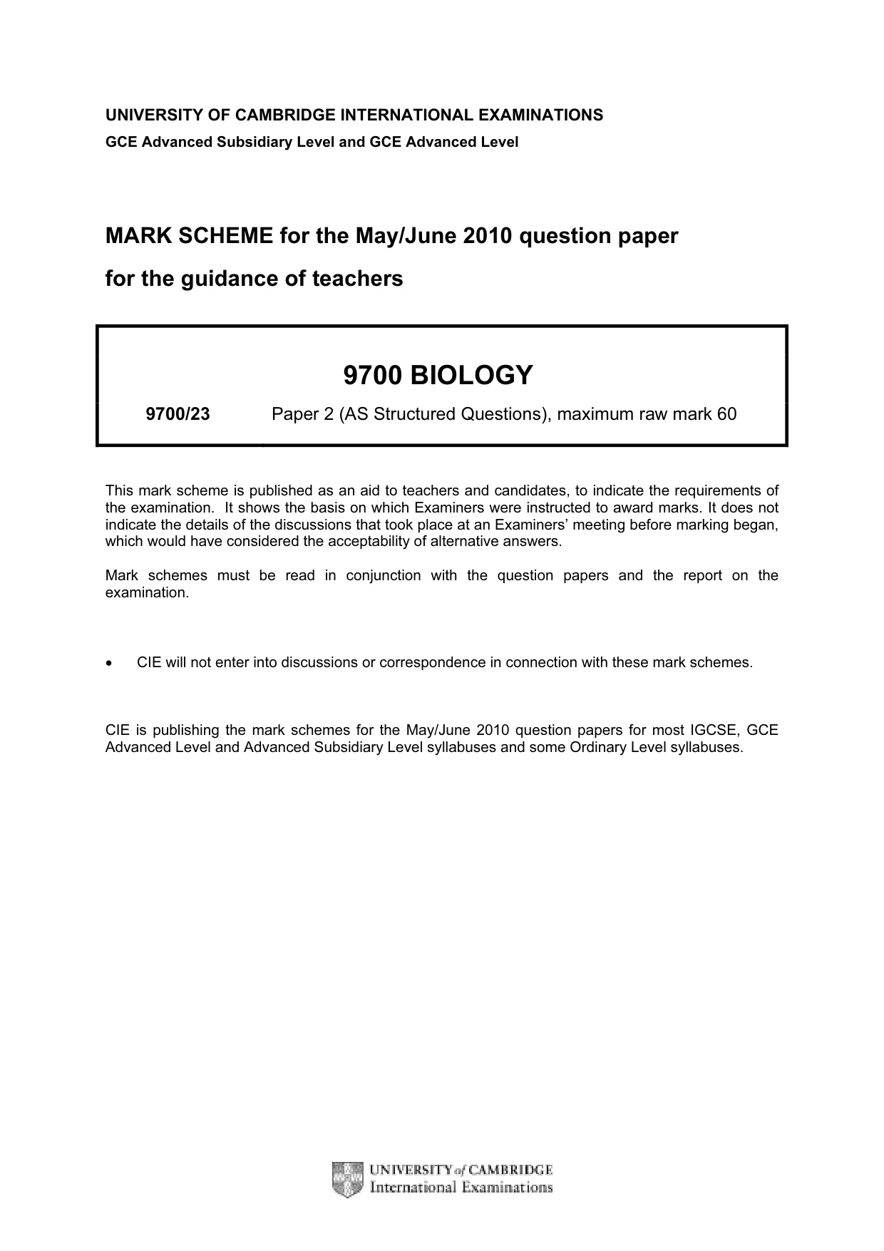 Mark scheme, page 1 of 6