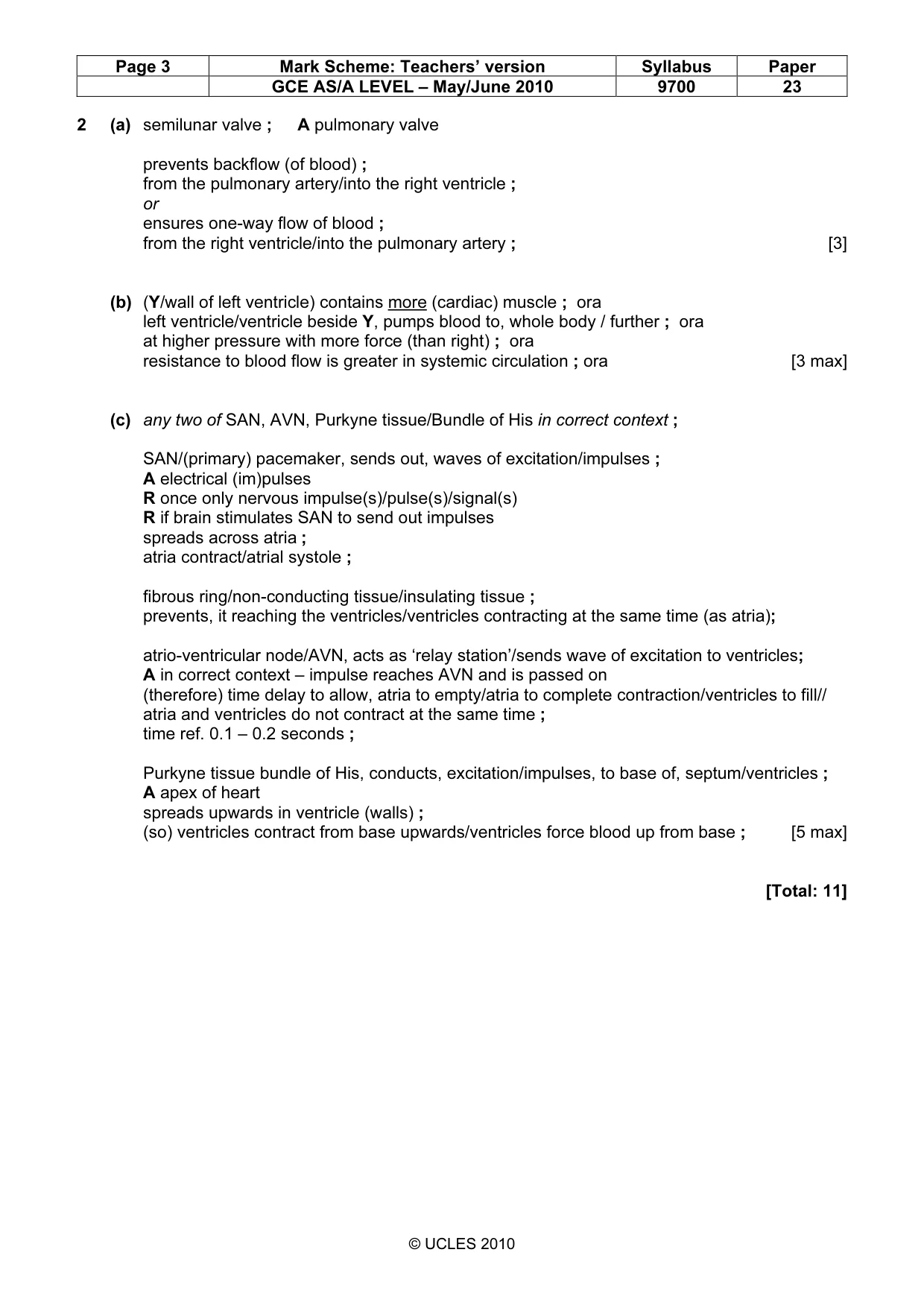 Mark scheme, page 3 of 6