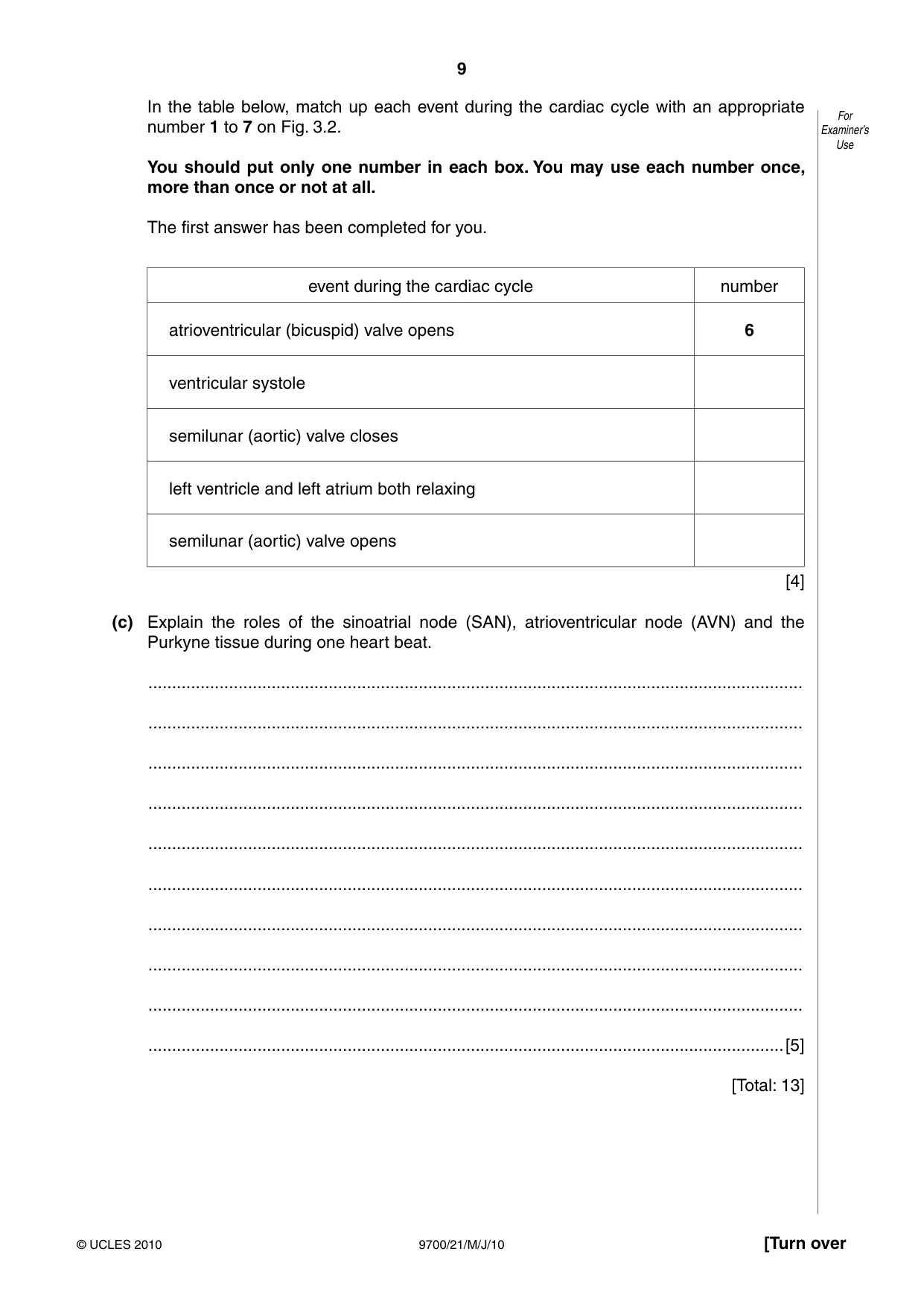 Cambridge A Level Biology 9700 2010 May/June Paper 2 · Variant 1 question paper, page 9 of 16