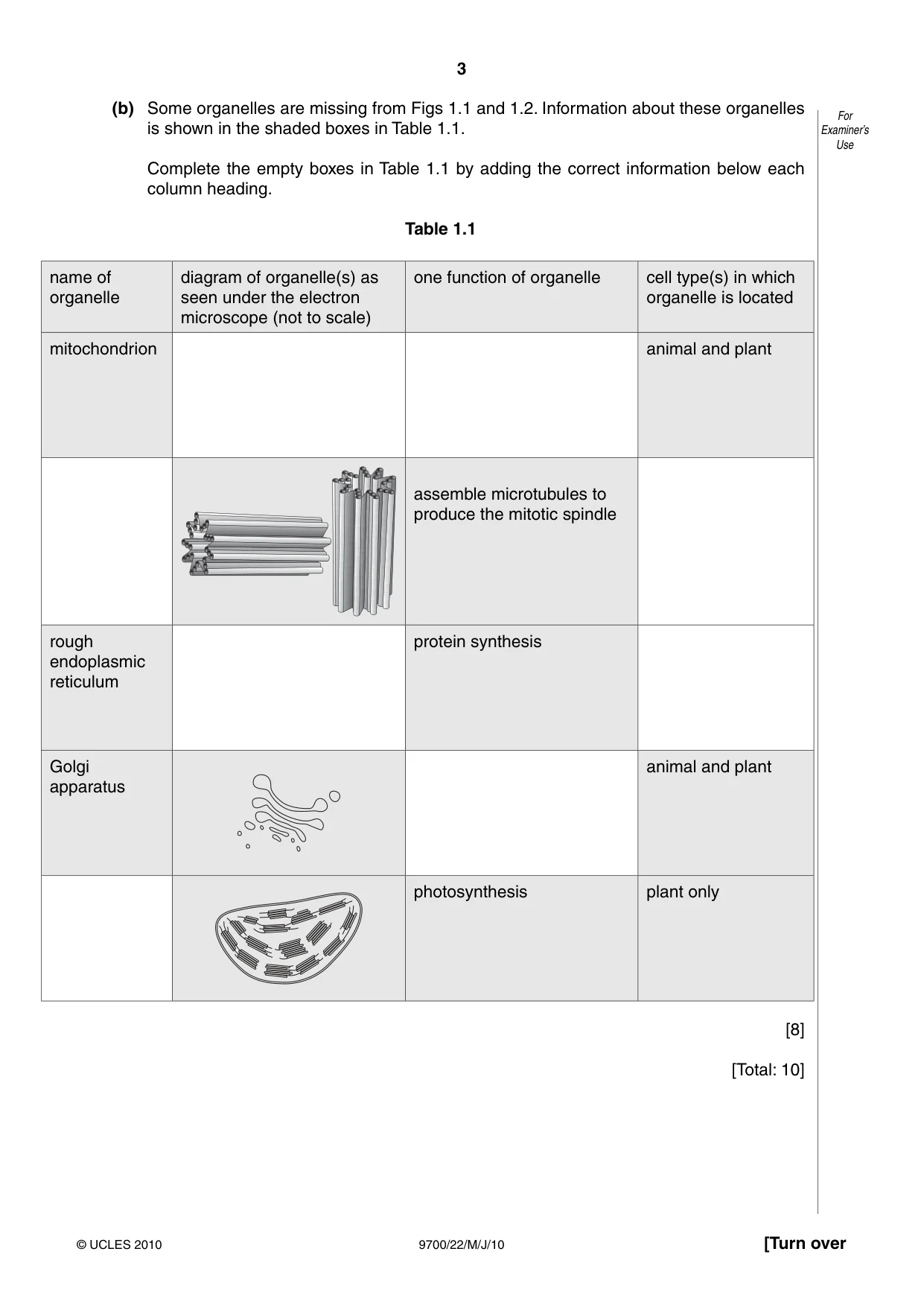Cambridge A Level Biology 9700 2010 May/June Paper 2 · Variant 2 question paper, page 3 of 20