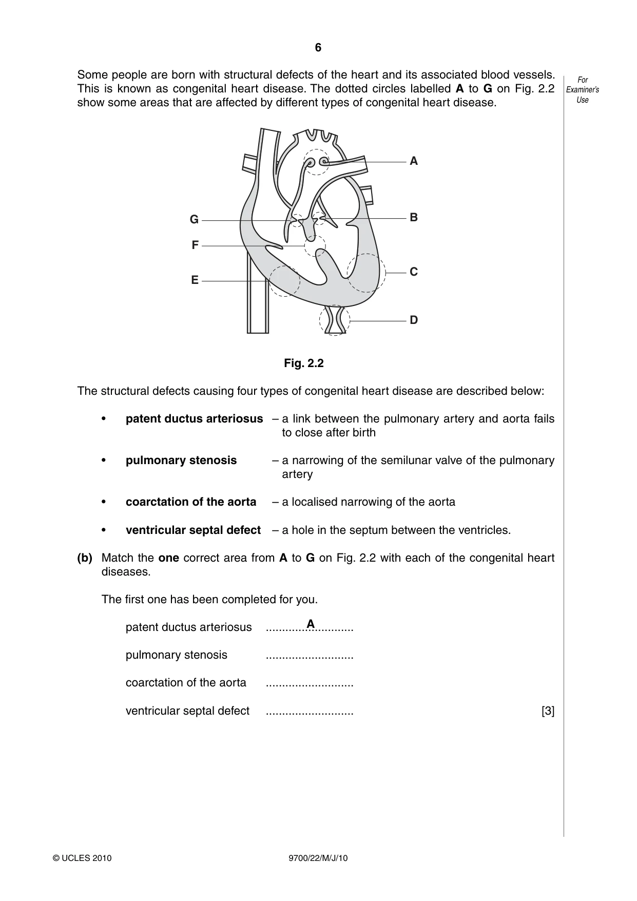 Cambridge A Level Biology 9700 2010 May/June Paper 2 · Variant 2 question paper, page 6 of 20