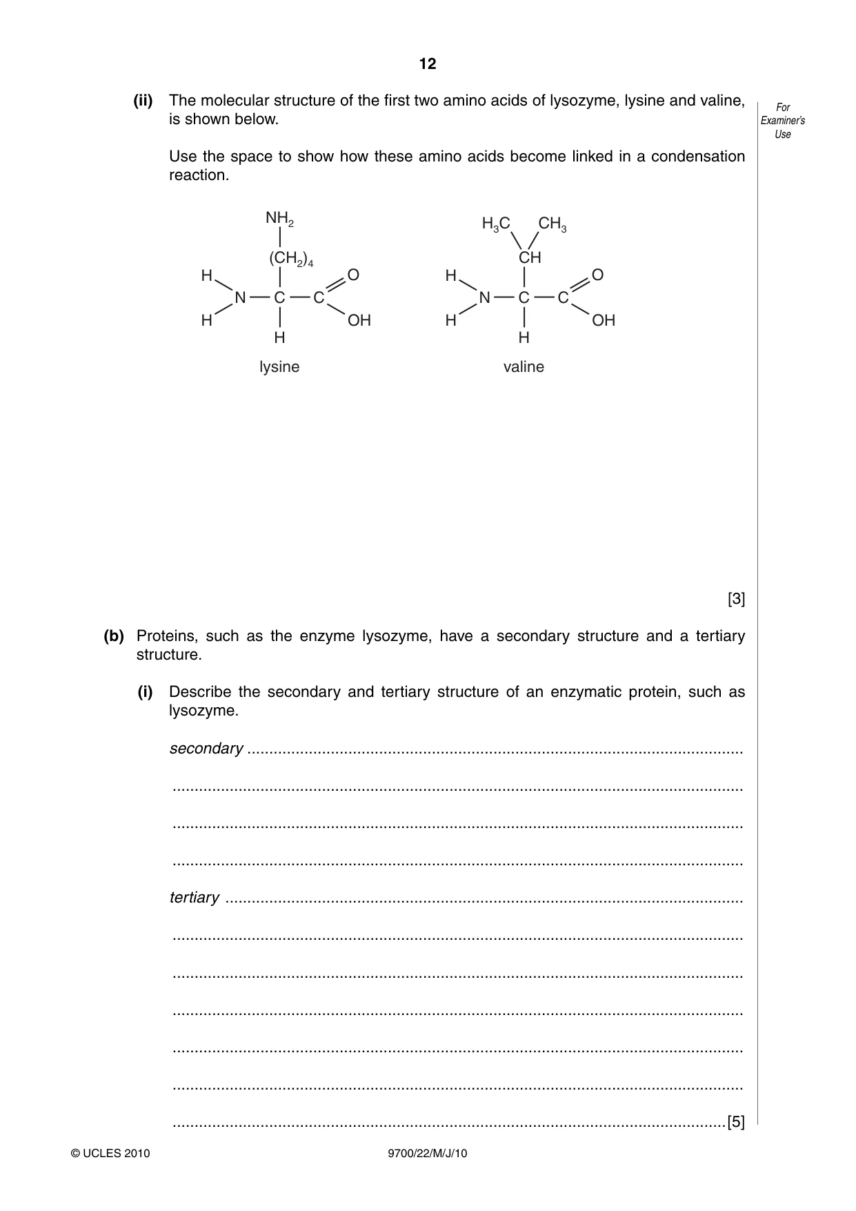 Cambridge A Level Biology 9700 2010 May/June Paper 2 · Variant 2 question paper, page 12 of 20