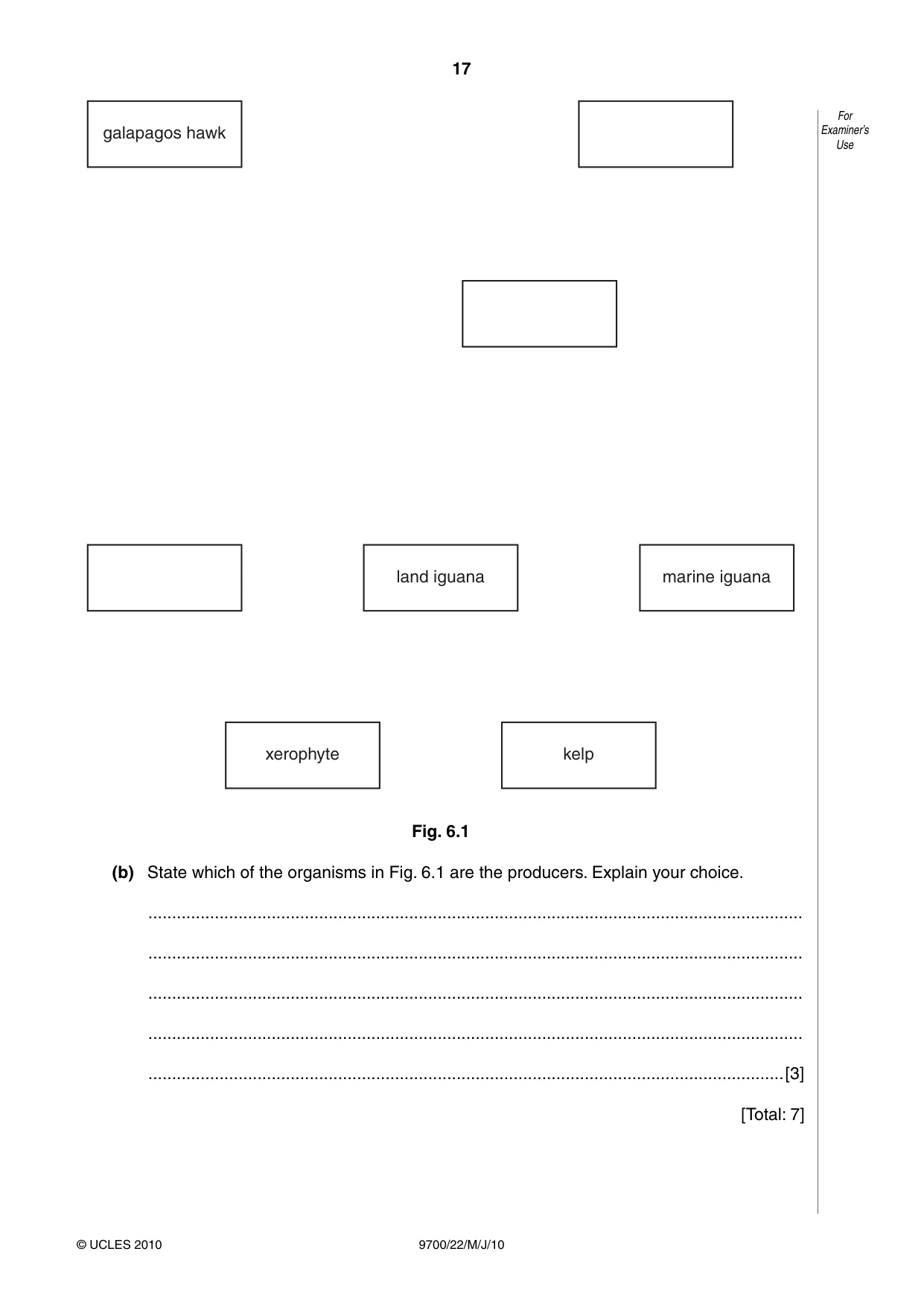 Cambridge A Level Biology 9700 2010 May/June Paper 2 · Variant 2 question paper, page 17 of 20