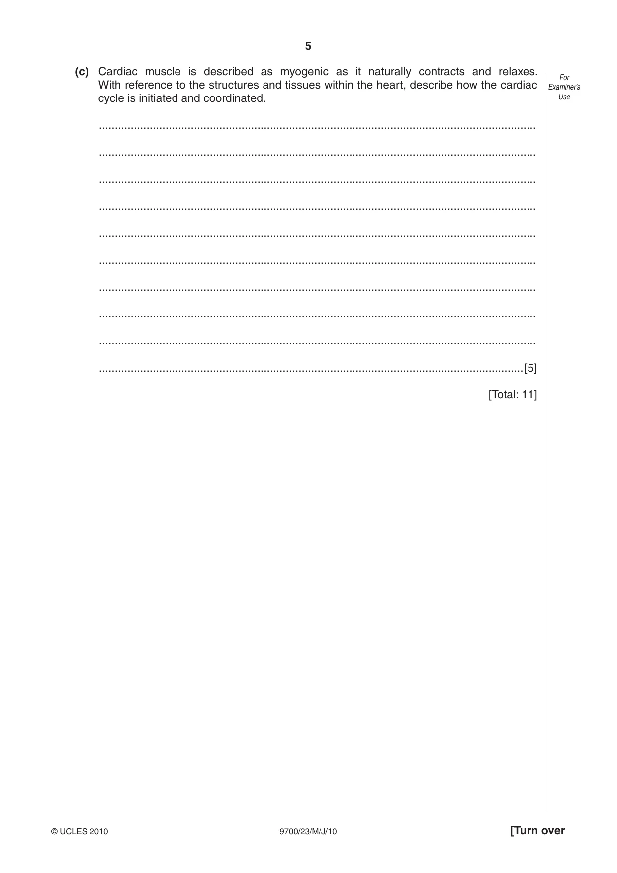 Cambridge A Level Biology 9700 2010 May/June Paper 2 · Variant 3 question paper, page 5 of 16