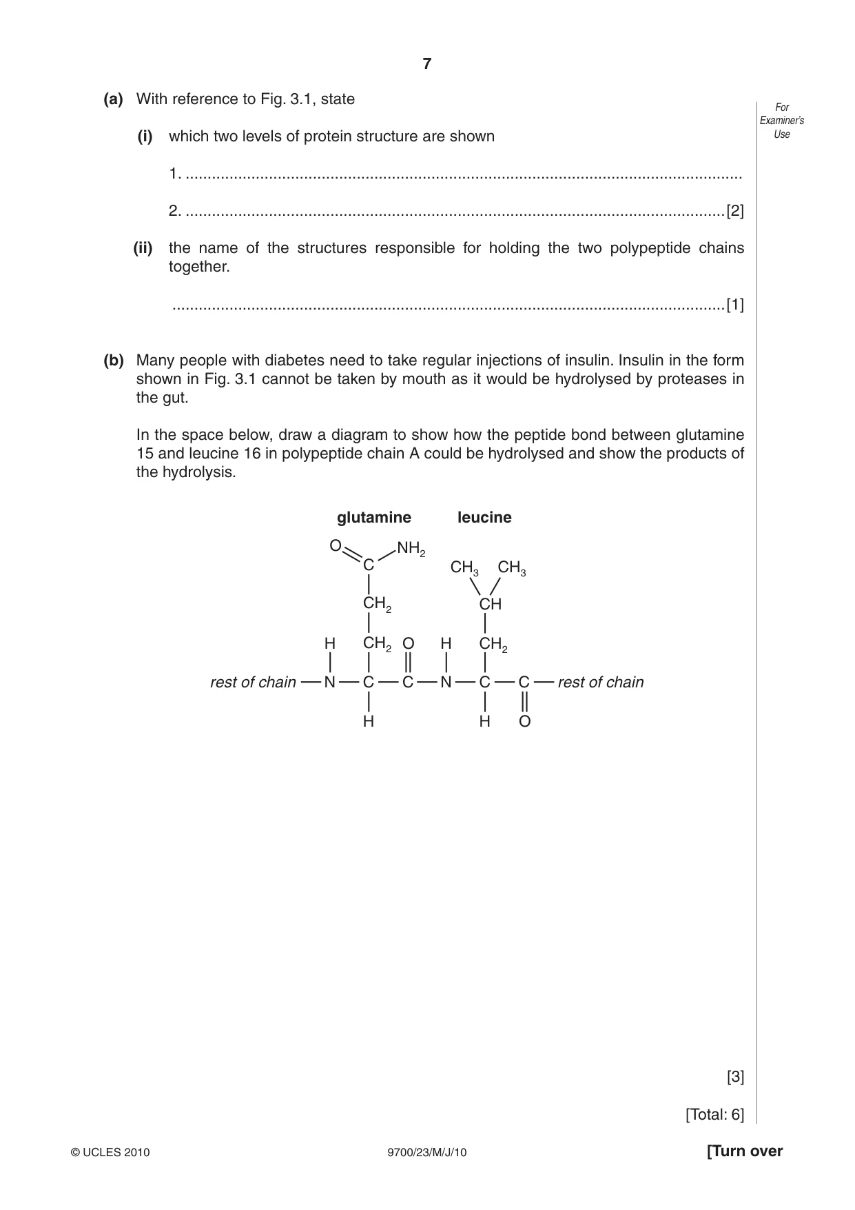 Cambridge A Level Biology 9700 2010 May/June Paper 2 · Variant 3 question paper, page 7 of 16