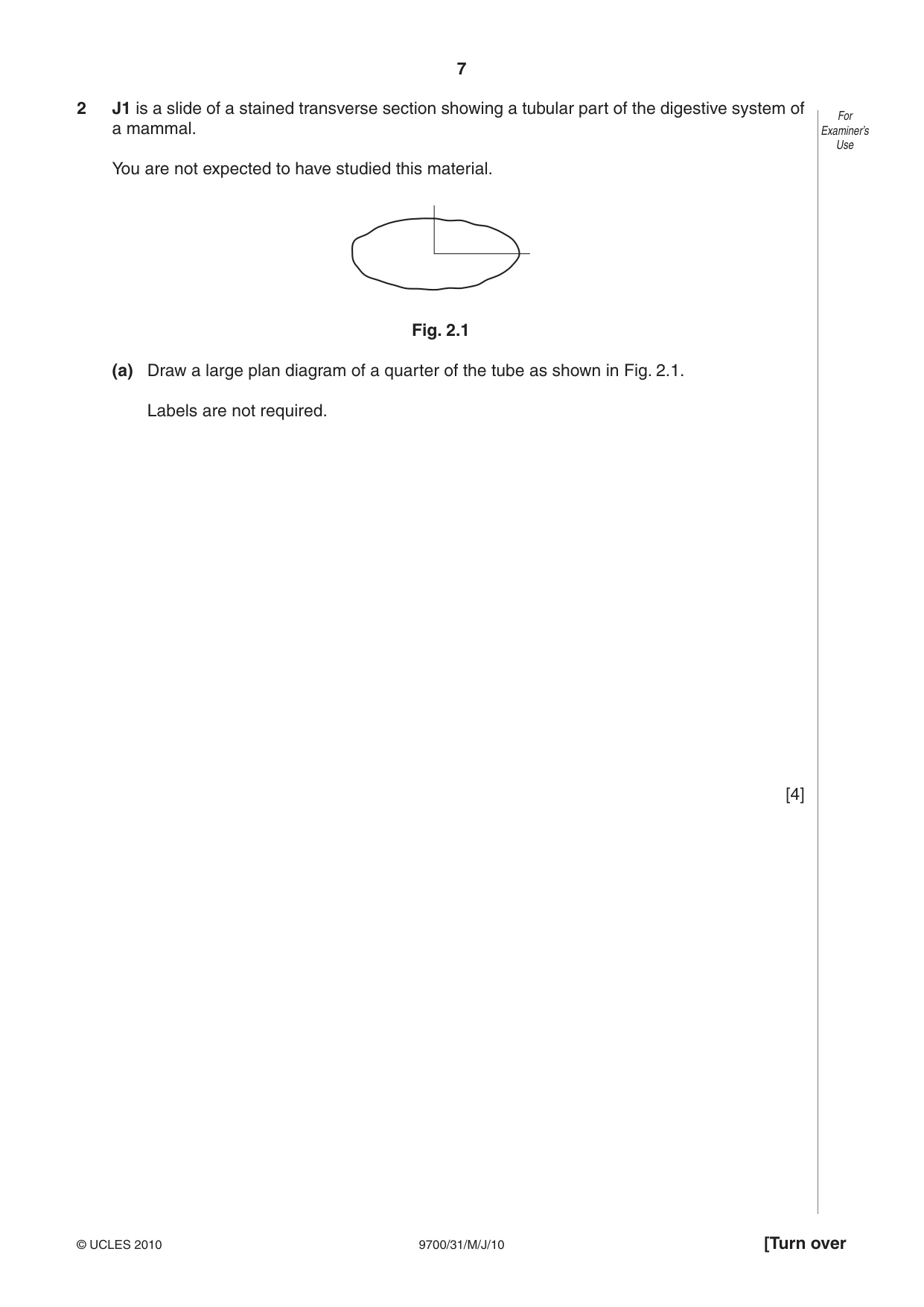 Cambridge A Level Biology 9700 2010 May/June Paper 3 · Variant 1 question paper, page 7 of 12