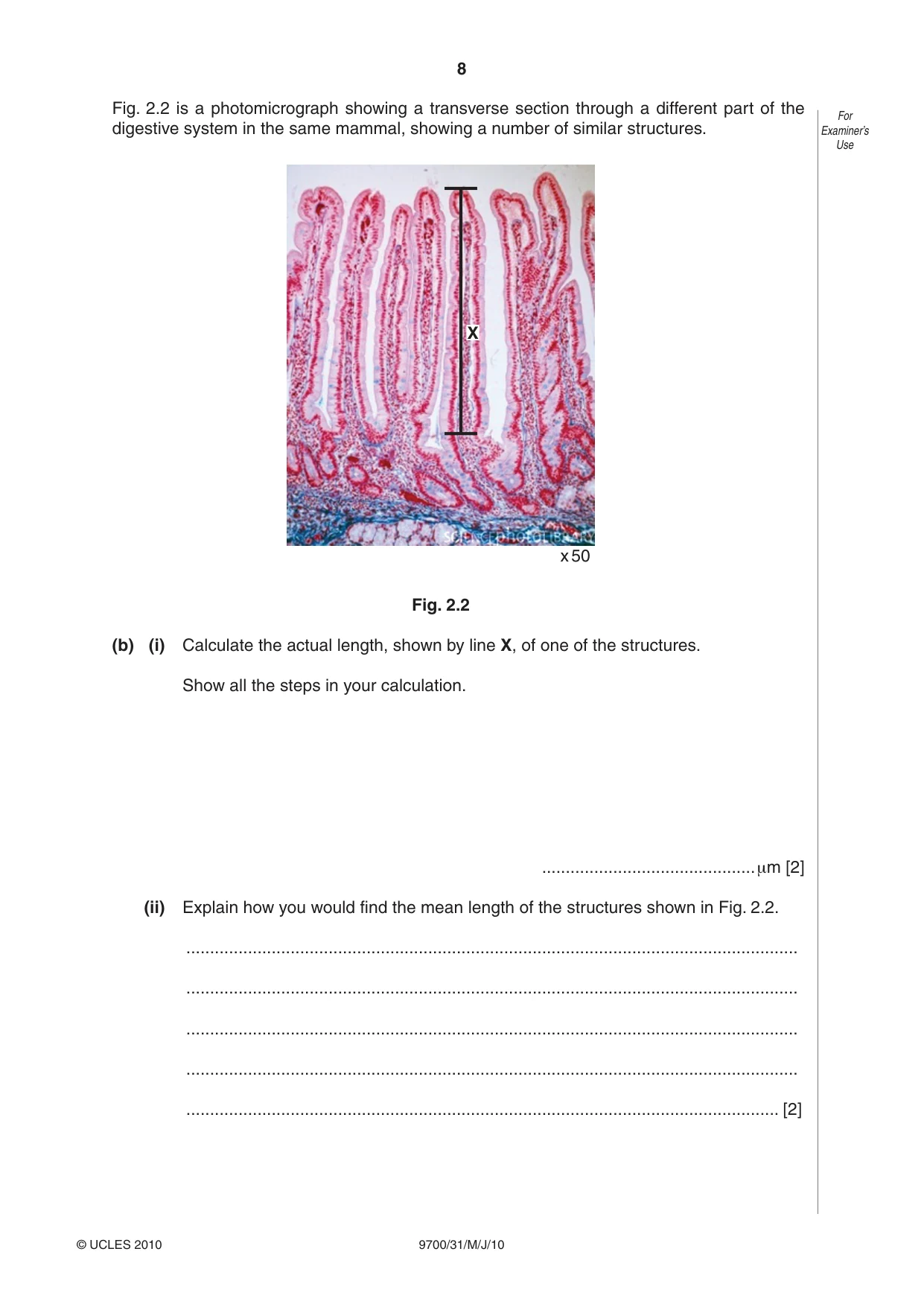 Cambridge A Level Biology 9700 2010 May/June Paper 3 · Variant 1 question paper, page 8 of 12