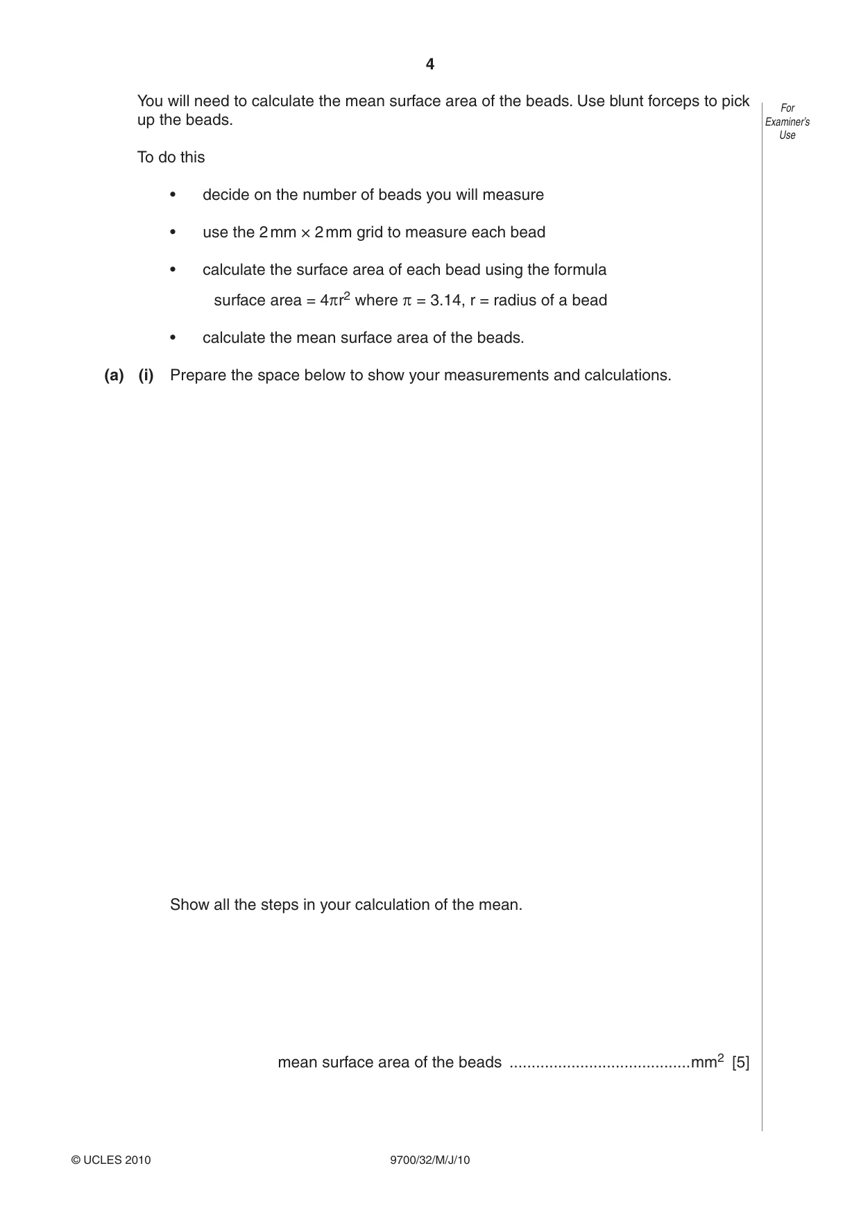 Cambridge A Level Biology 9700 2010 May/June Paper 3 · Variant 2 question paper, page 4 of 16