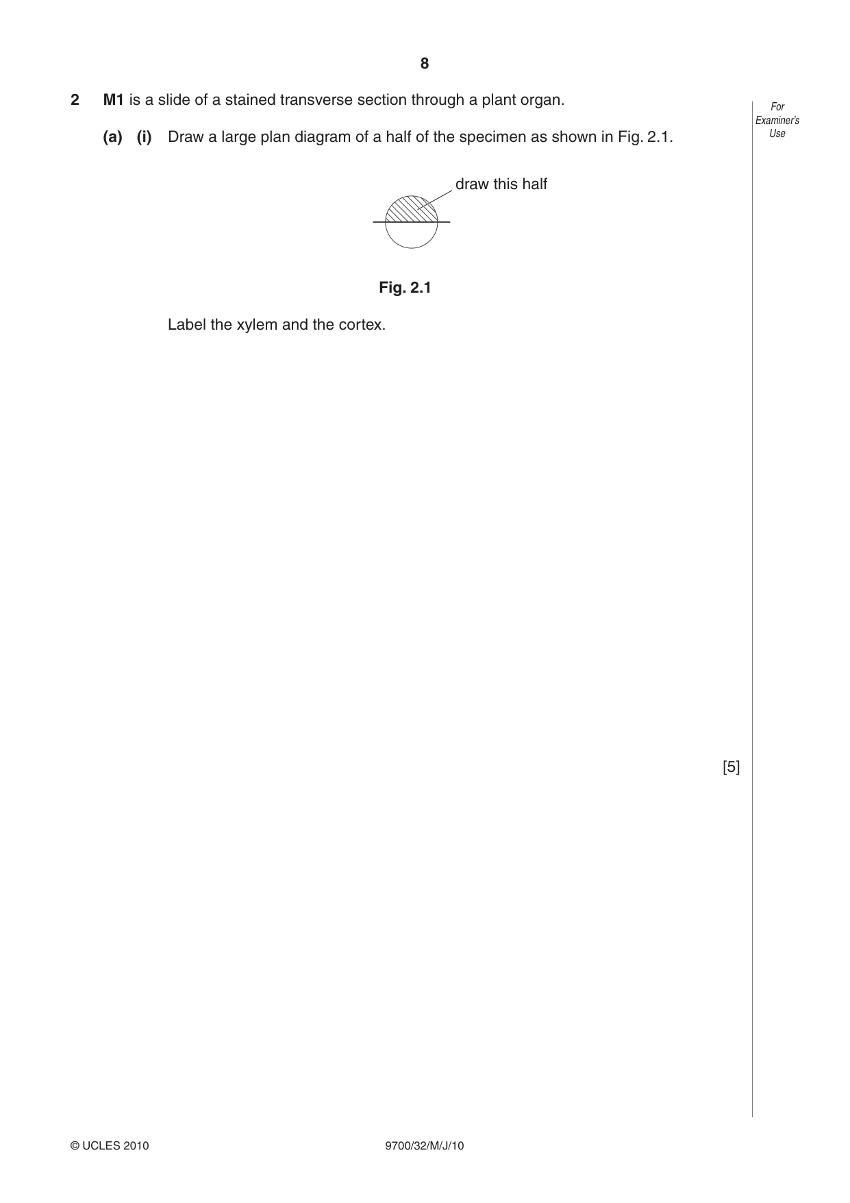 Cambridge A Level Biology 9700 2010 May/June Paper 3 · Variant 2 question paper, page 8 of 16