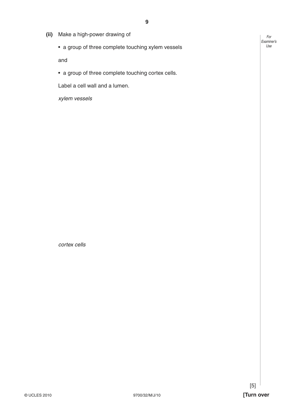 Cambridge A Level Biology 9700 2010 May/June Paper 3 · Variant 2 question paper, page 9 of 16