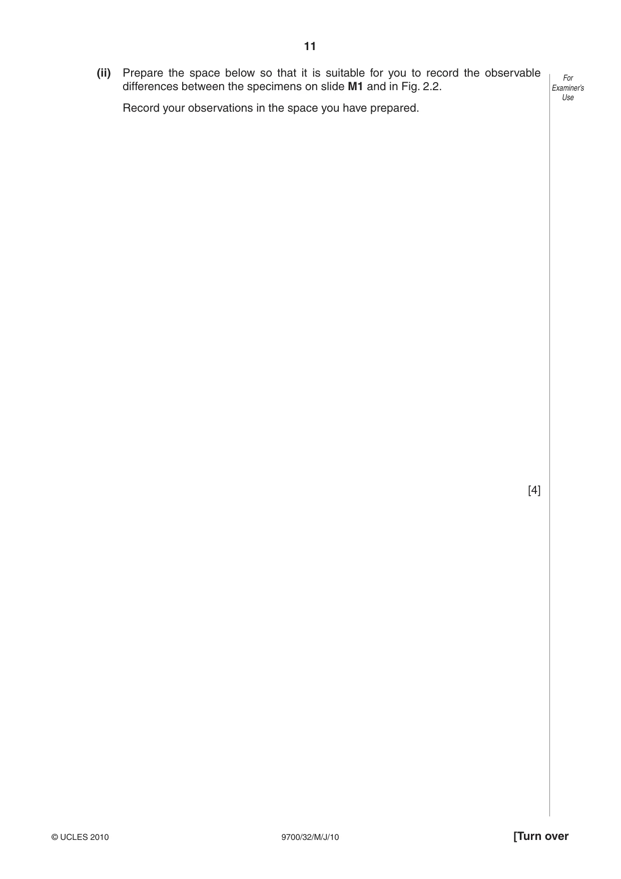 Cambridge A Level Biology 9700 2010 May/June Paper 3 · Variant 2 question paper, page 11 of 16
