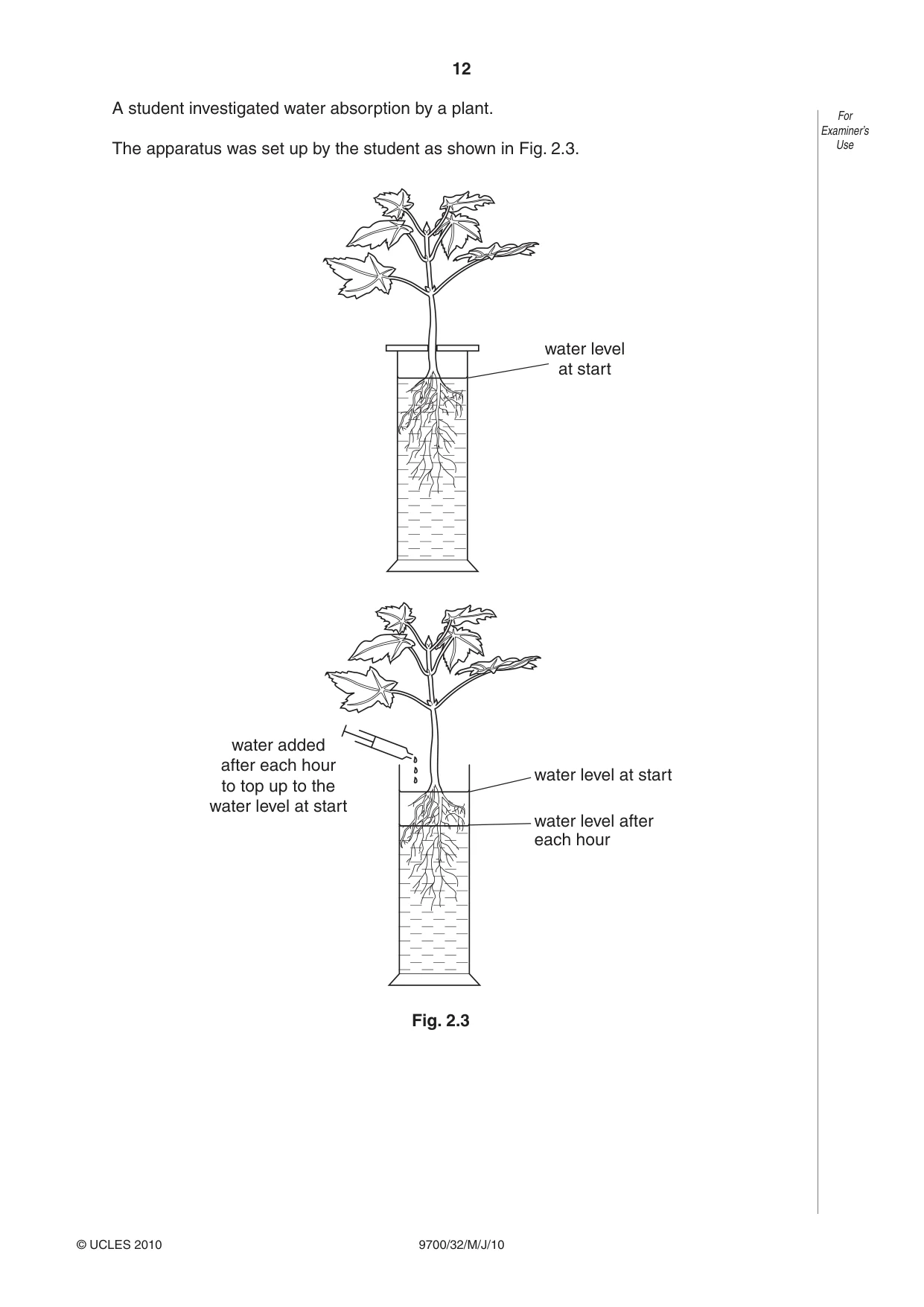 Cambridge A Level Biology 9700 2010 May/June Paper 3 · Variant 2 question paper, page 12 of 16