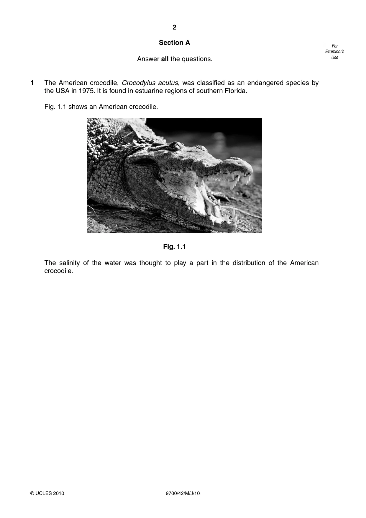 Cambridge A Level Biology 9700 2010 May/June Paper 4 · Variant 2 question paper, page 2 of 24