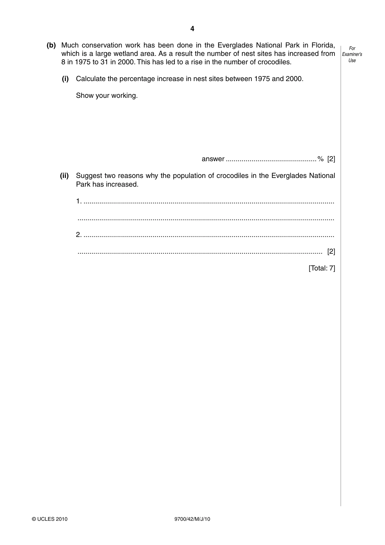 Cambridge A Level Biology 9700 2010 May/June Paper 4 · Variant 2 question paper, page 4 of 24