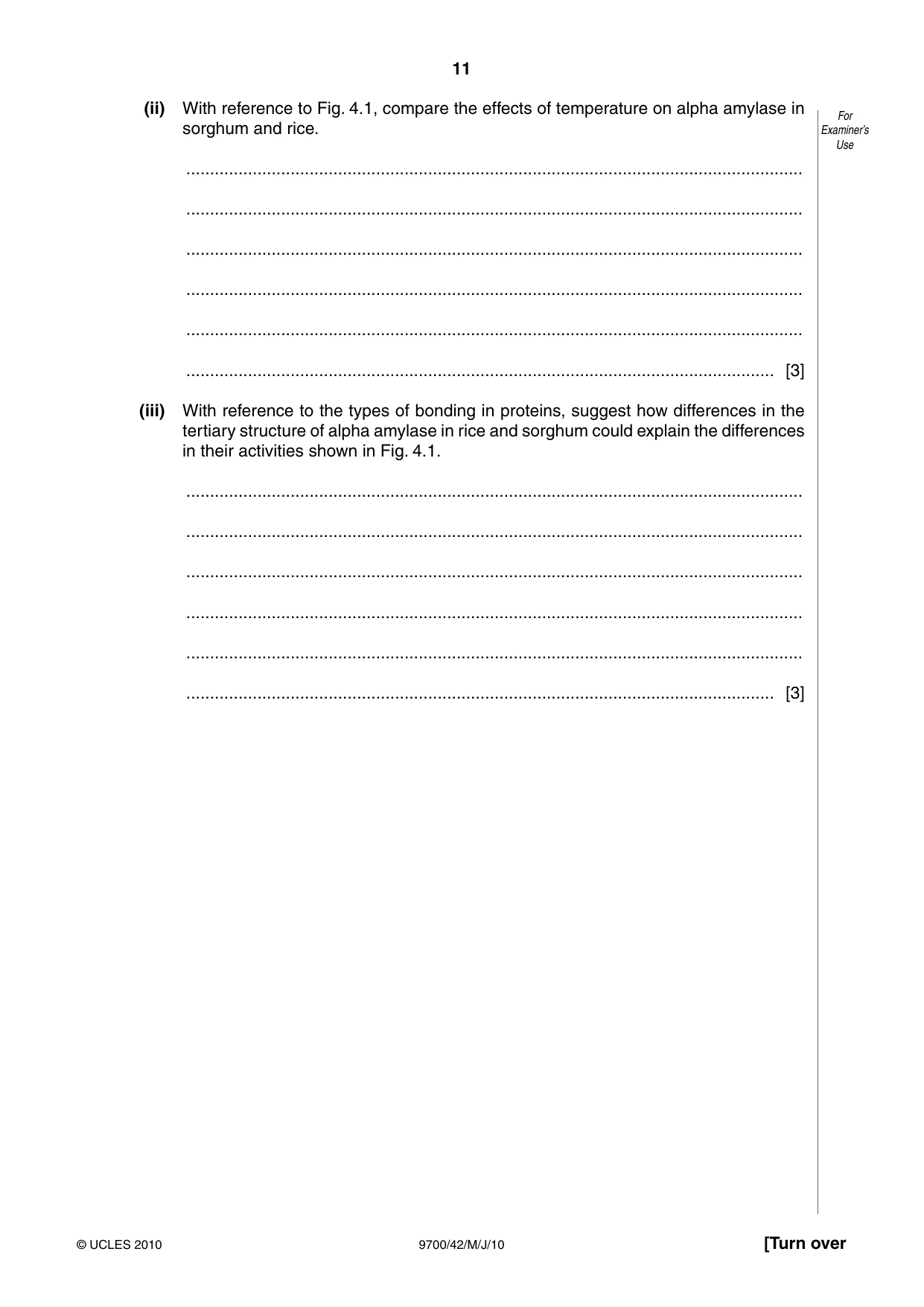 Cambridge A Level Biology 9700 2010 May/June Paper 4 · Variant 2 question paper, page 11 of 24