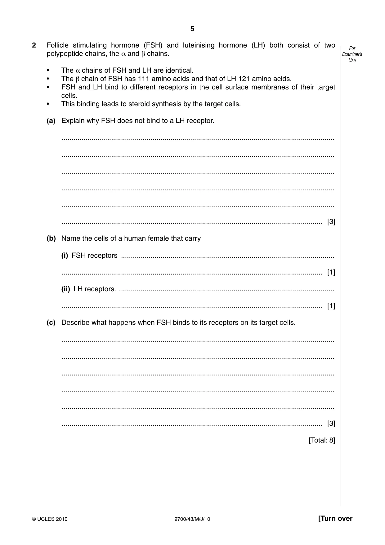 Cambridge A Level Biology 9700 2010 May/June Paper 4 · Variant 3 question paper, page 5 of 24