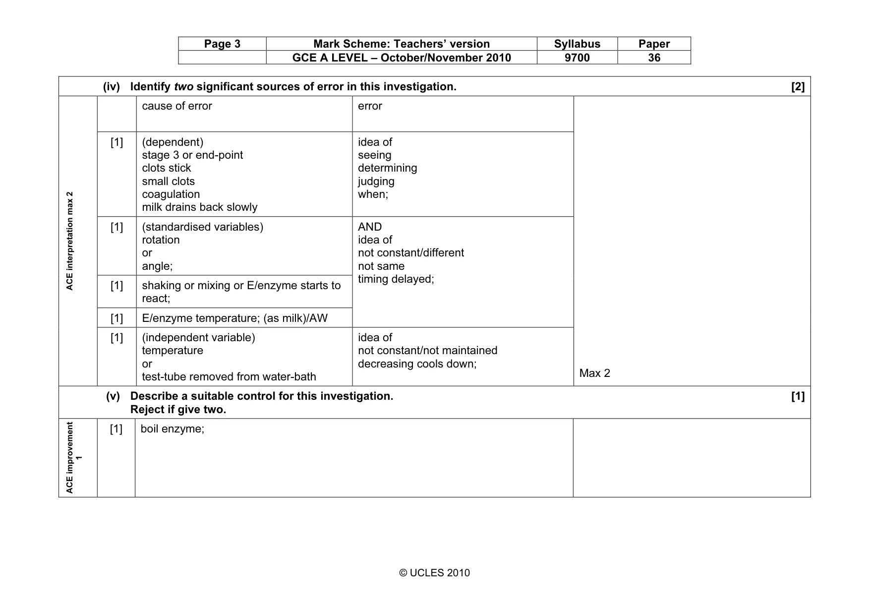 Mark scheme, page 3 of 10