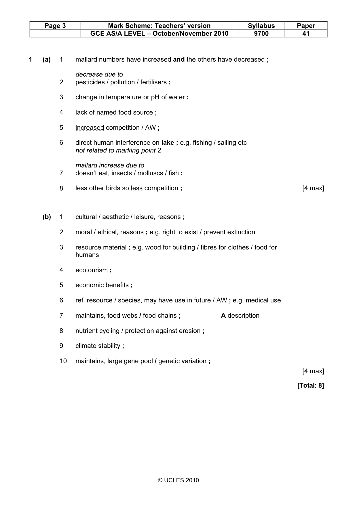 Mark scheme, page 3 of 13