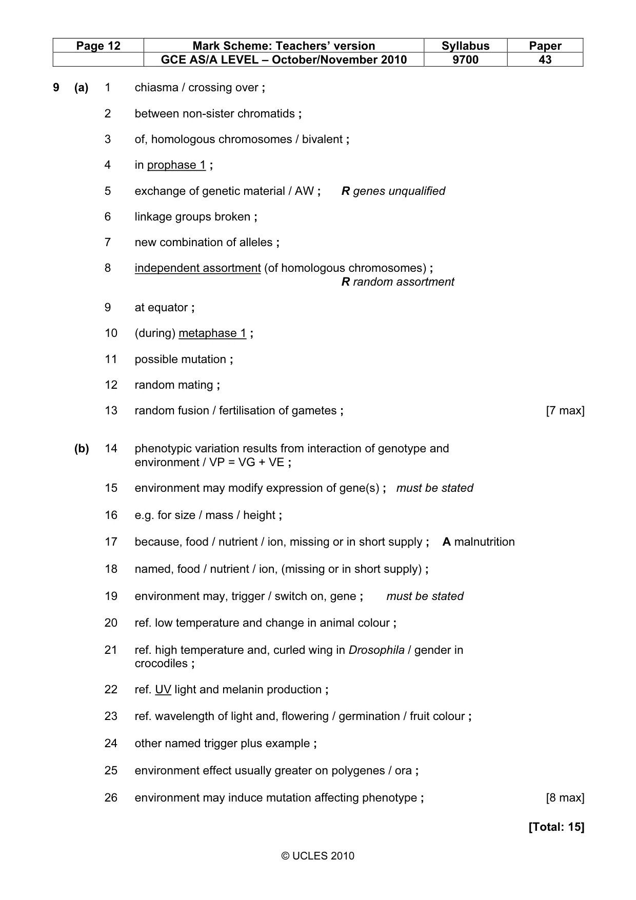 Mark scheme, page 12 of 13