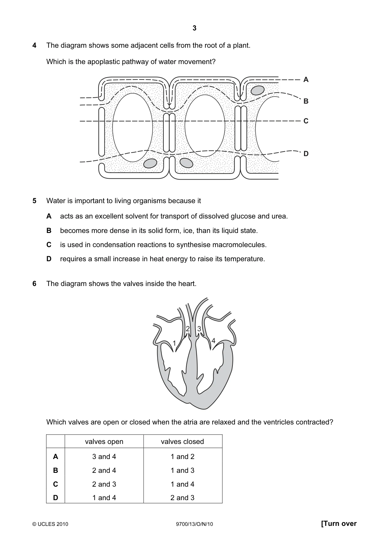 Cambridge A Level Biology 9700 2010 Oct/Nov Paper 1 · Variant 3 question paper, page 3 of 20