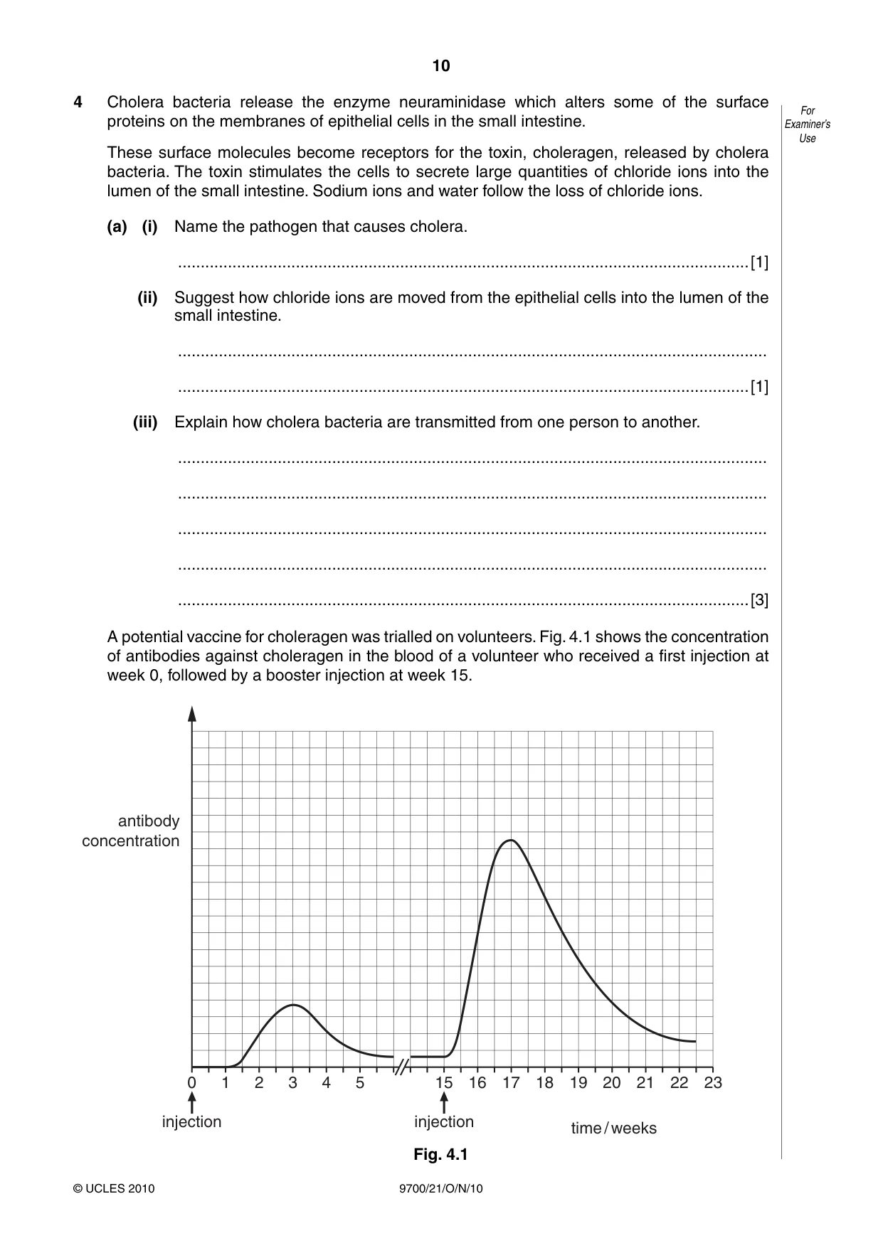 Cambridge A Level Biology 9700 2010 Oct/Nov Paper 2 · Variant 1 question paper, page 10 of 16