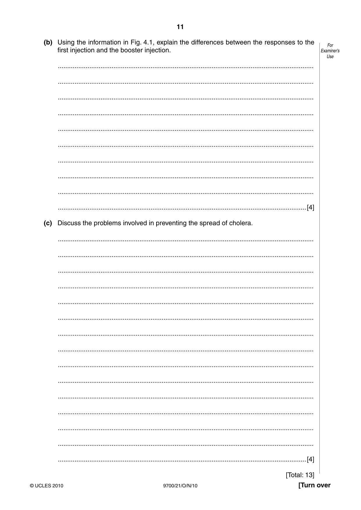 Cambridge A Level Biology 9700 2010 Oct/Nov Paper 2 · Variant 1 question paper, page 11 of 16