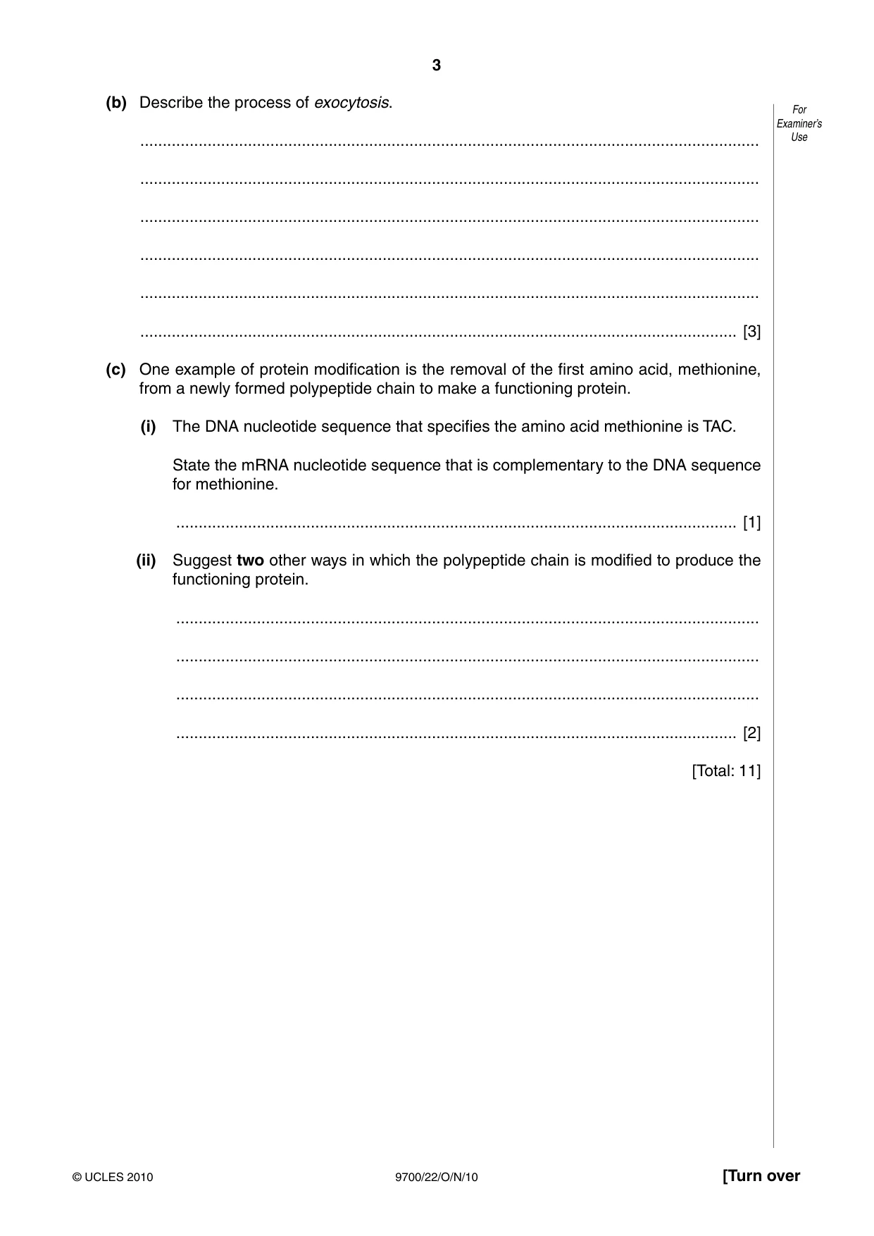 Cambridge A Level Biology 9700 2010 Oct/Nov Paper 2 · Variant 2 question paper, page 3 of 16