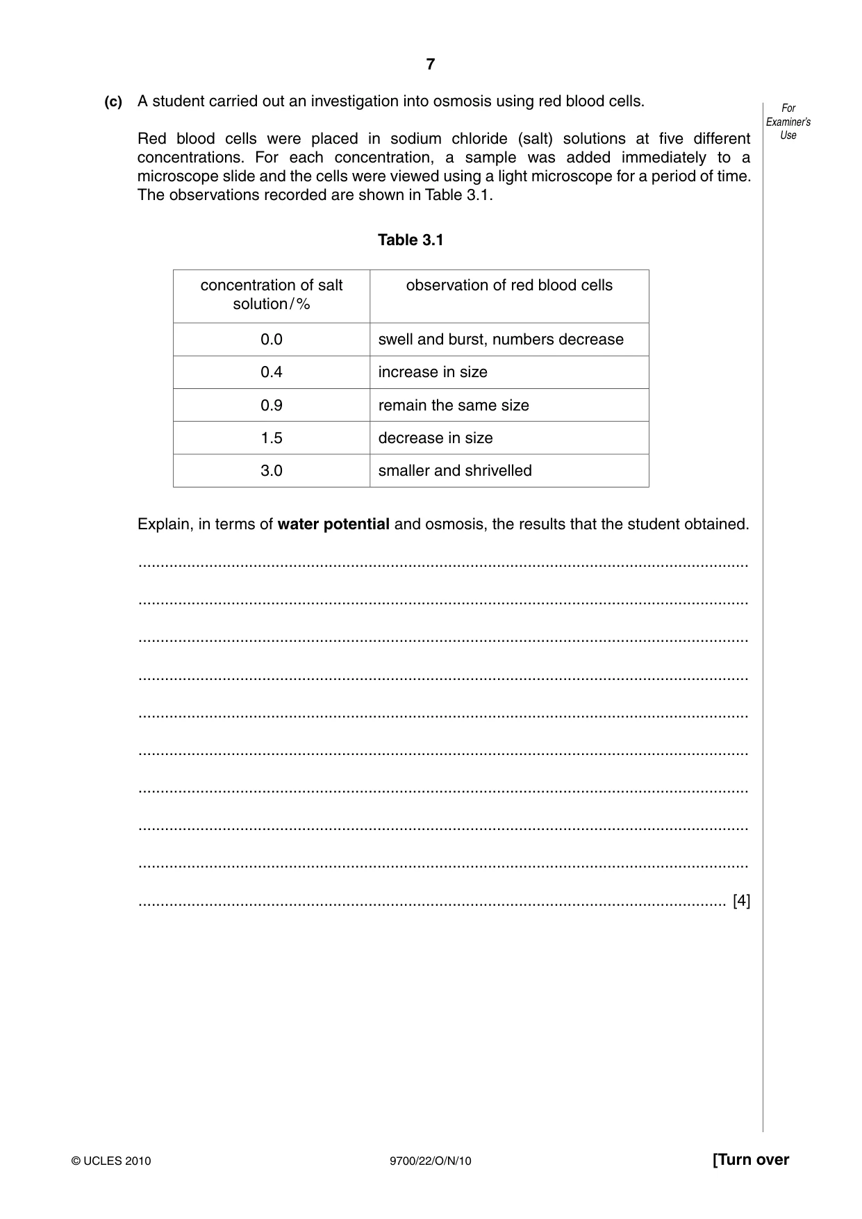 Cambridge A Level Biology 9700 2010 Oct/Nov Paper 2 · Variant 2 question paper, page 7 of 16