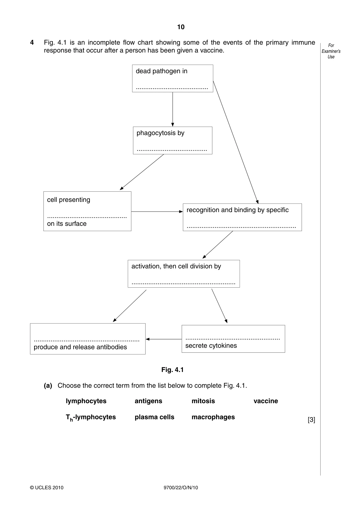 Cambridge A Level Biology 9700 2010 Oct/Nov Paper 2 · Variant 2 question paper, page 10 of 16