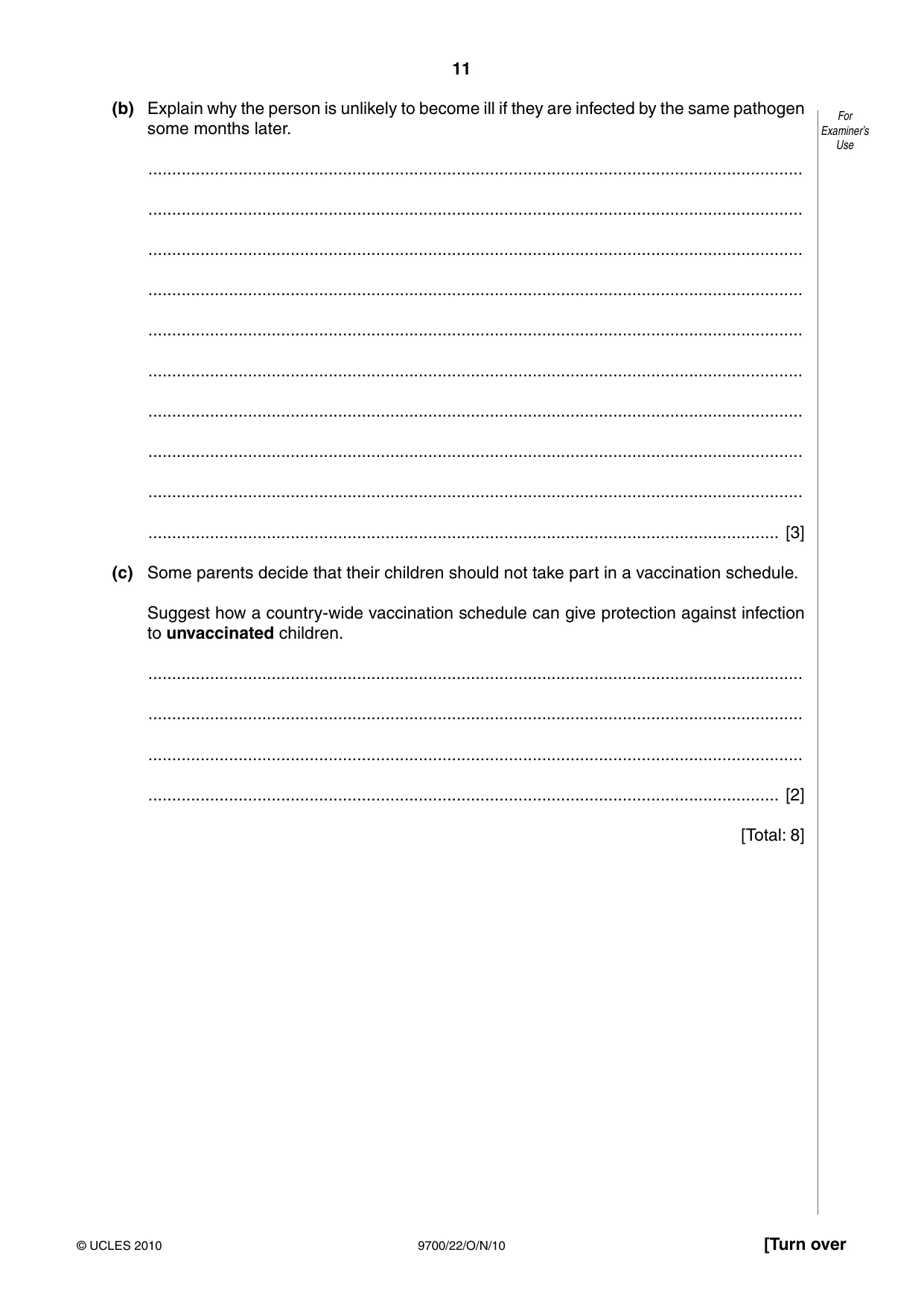 Cambridge A Level Biology 9700 2010 Oct/Nov Paper 2 · Variant 2 question paper, page 11 of 16