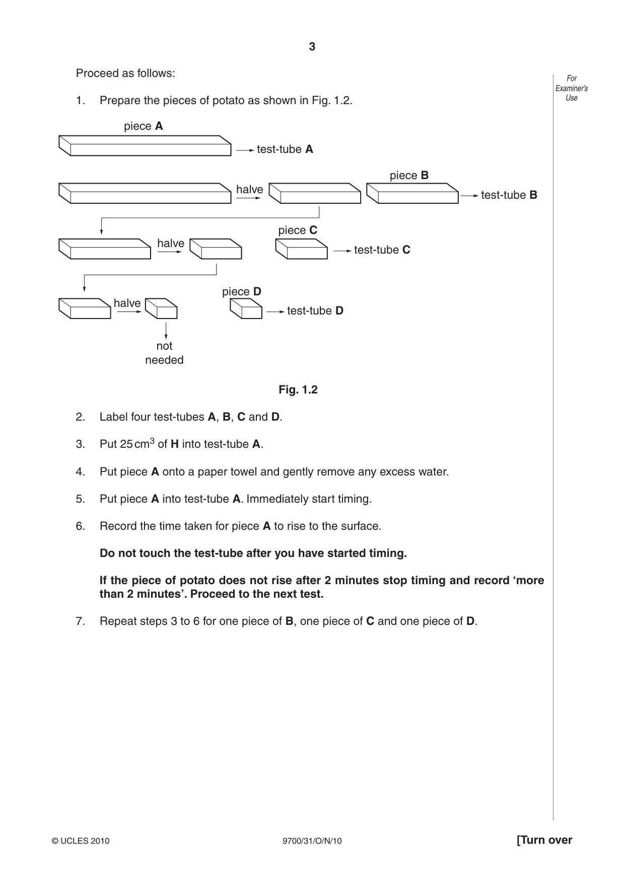 Cambridge A Level Biology 9700 2010 Oct/Nov Paper 3 · Variant 1 question paper, page 3 of 12